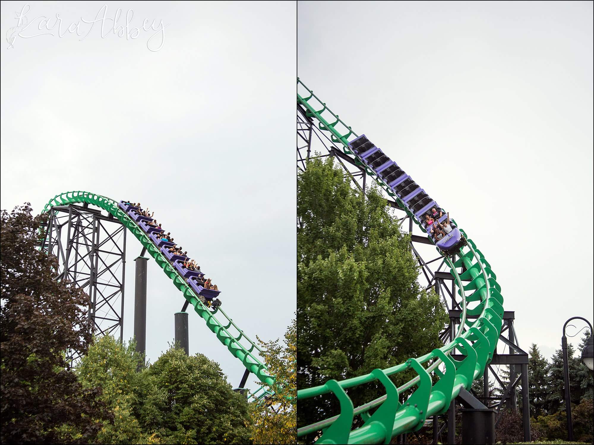 Phantom's Revenge Roller Coaster at Kennywood Park in Pittsburgh, PA