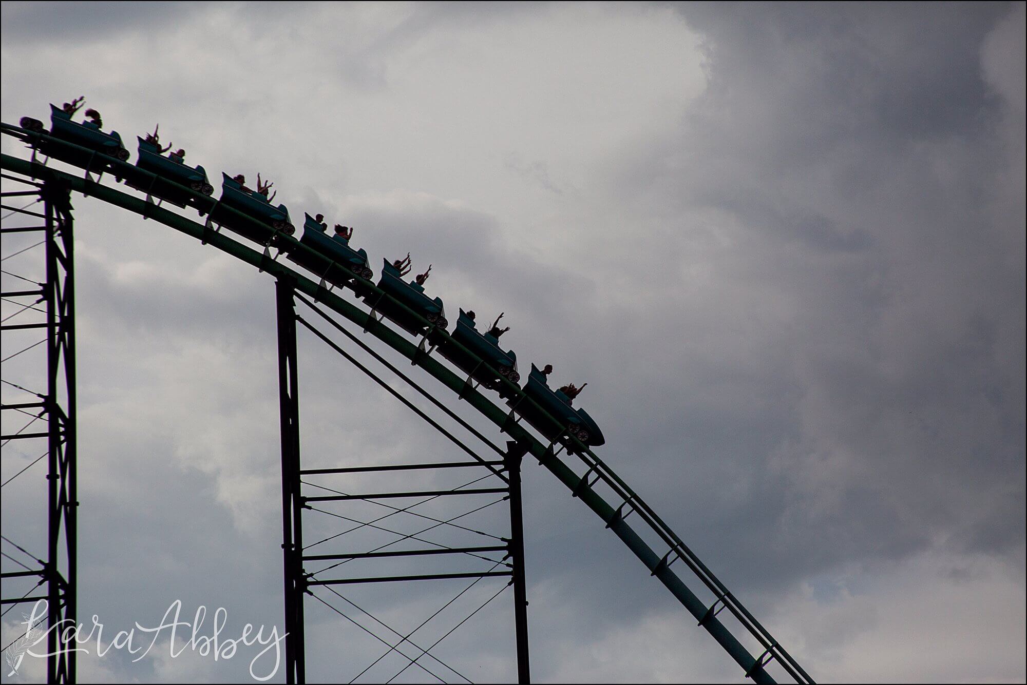Phantom's Revenge Roller Coaster at Kennywood Park in Pittsburgh, PA
