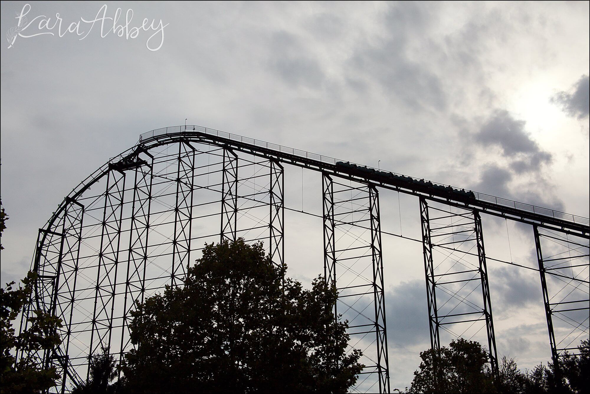 Phantom's Revenge Roller Coaster at Kennywood Park in Pittsburgh, PA