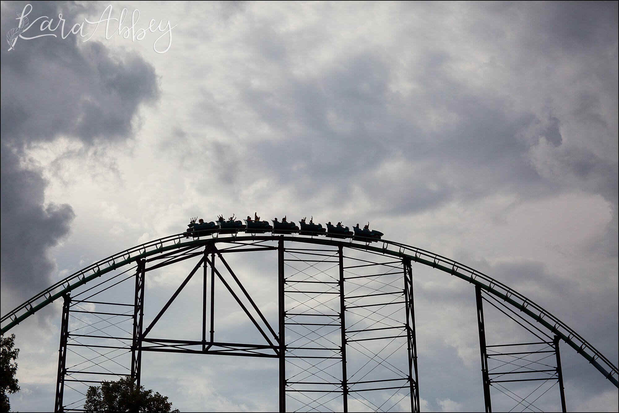 Phantom's Revenge Roller Coaster at Kennywood Park in Pittsburgh, PA