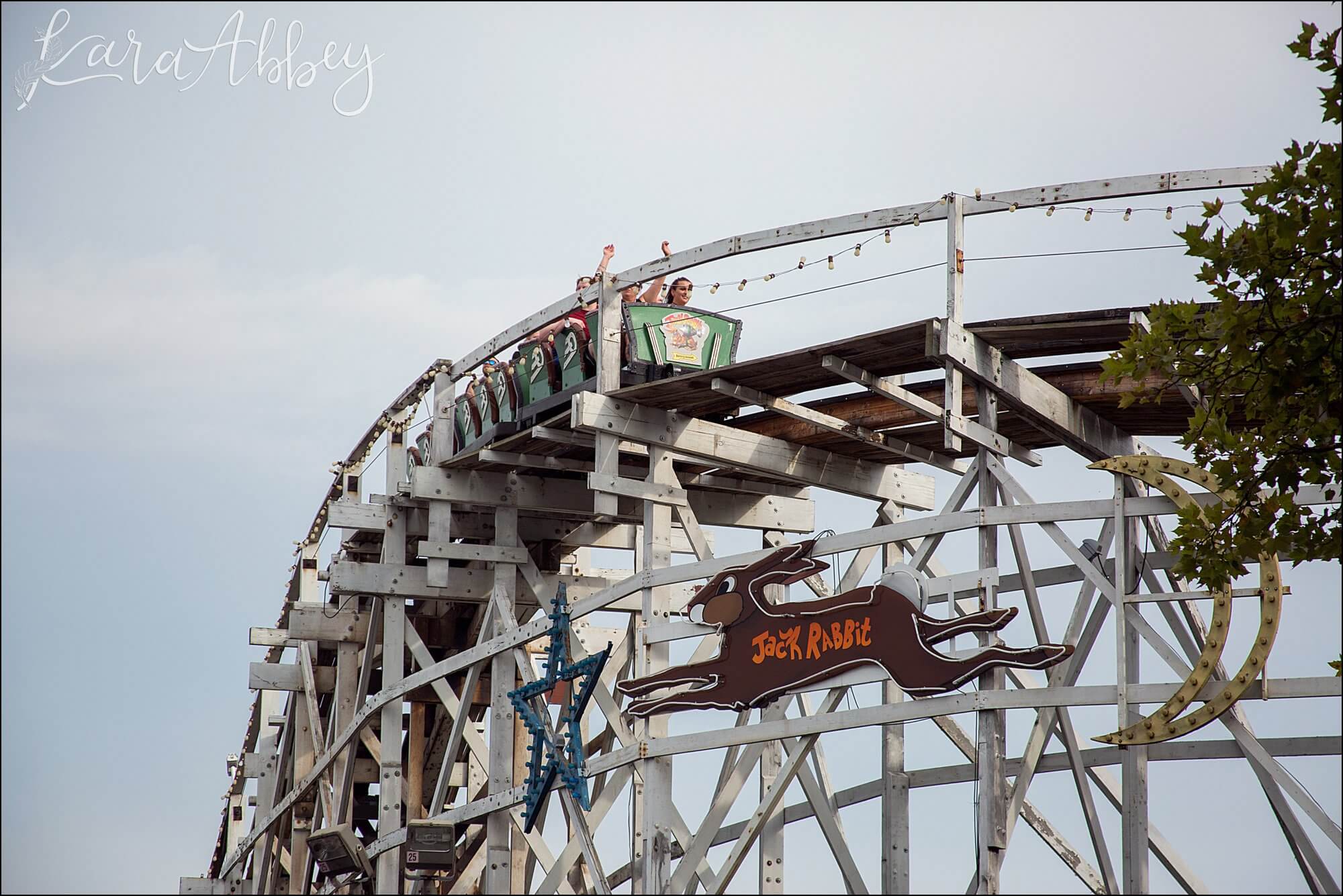 Jack Rabbit ACE Wooden Roller Coaster at Kennywood Park in Pittsburgh, PA
