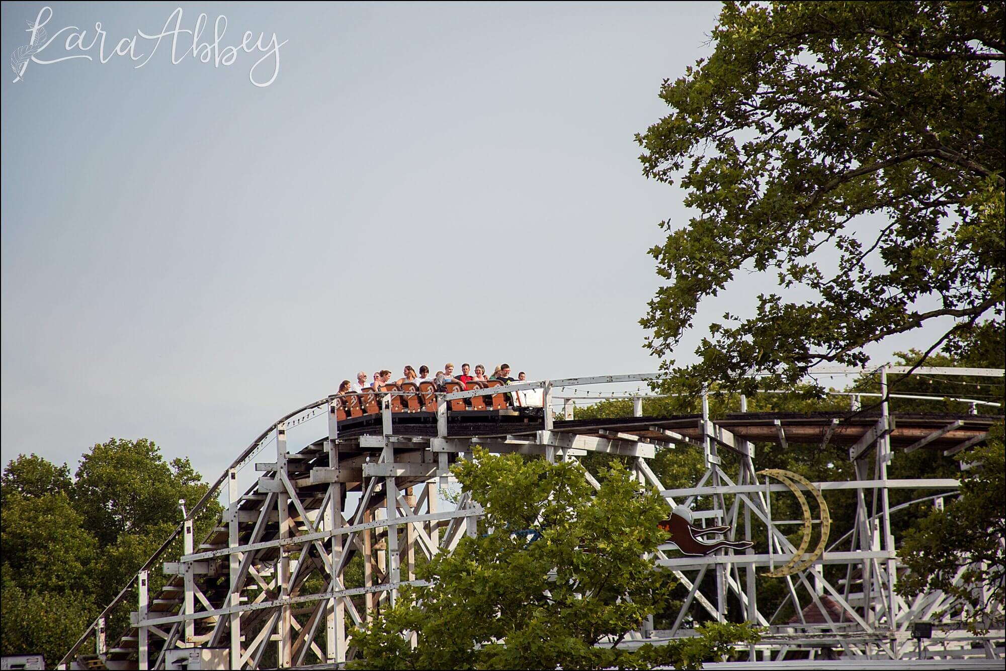 Jack Rabbit ACE Wooden Roller Coaster at Kennywood Park in Pittsburgh, PA