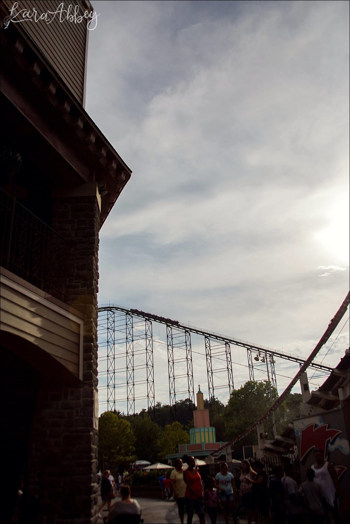 Phantom's Revenge Roller Coaster at Kennywood Park in Pittsburgh, PA