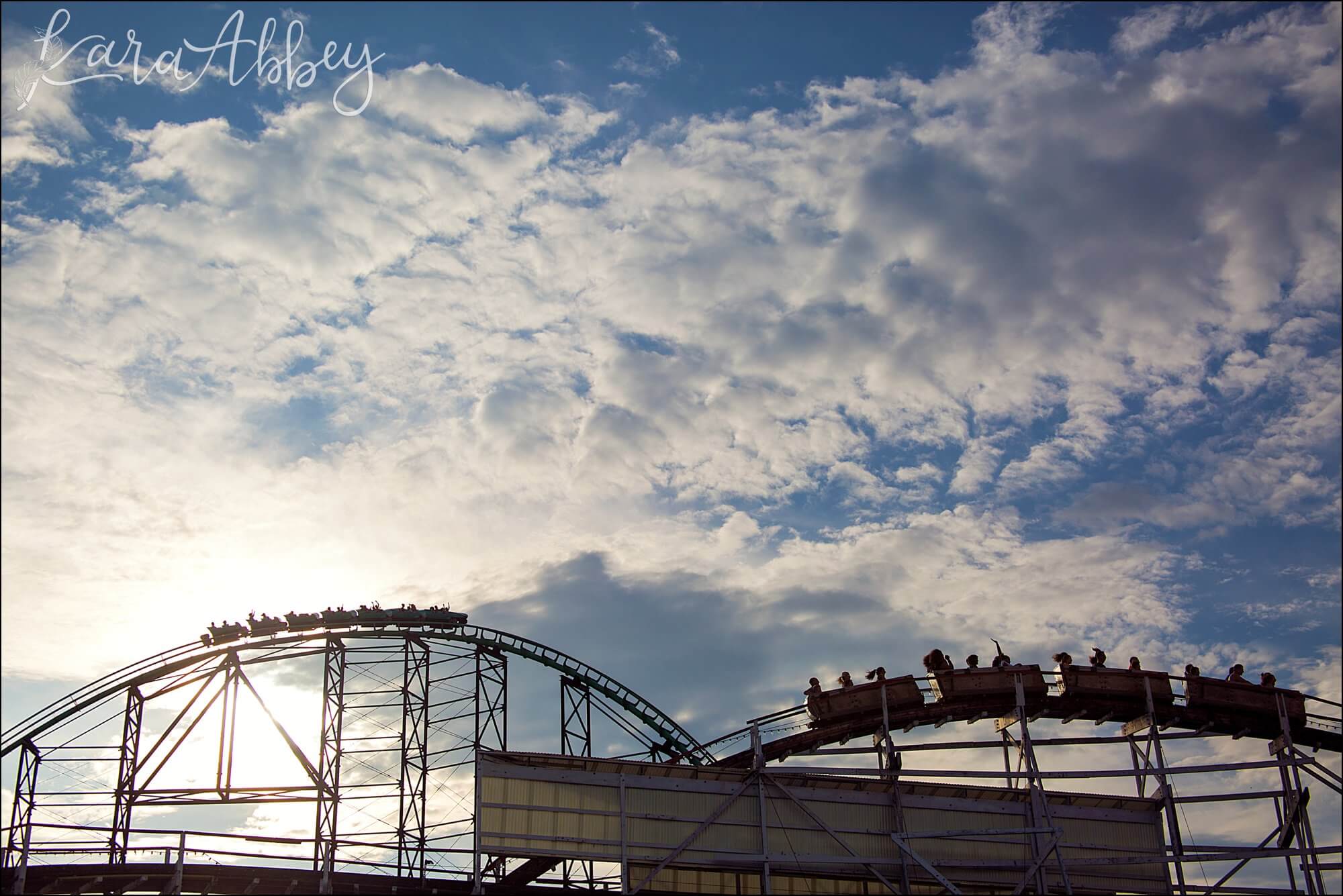 Phantom's Revenge & Thunderbolt Roller Coasters at Kennywood Park in Pittsburgh, PA