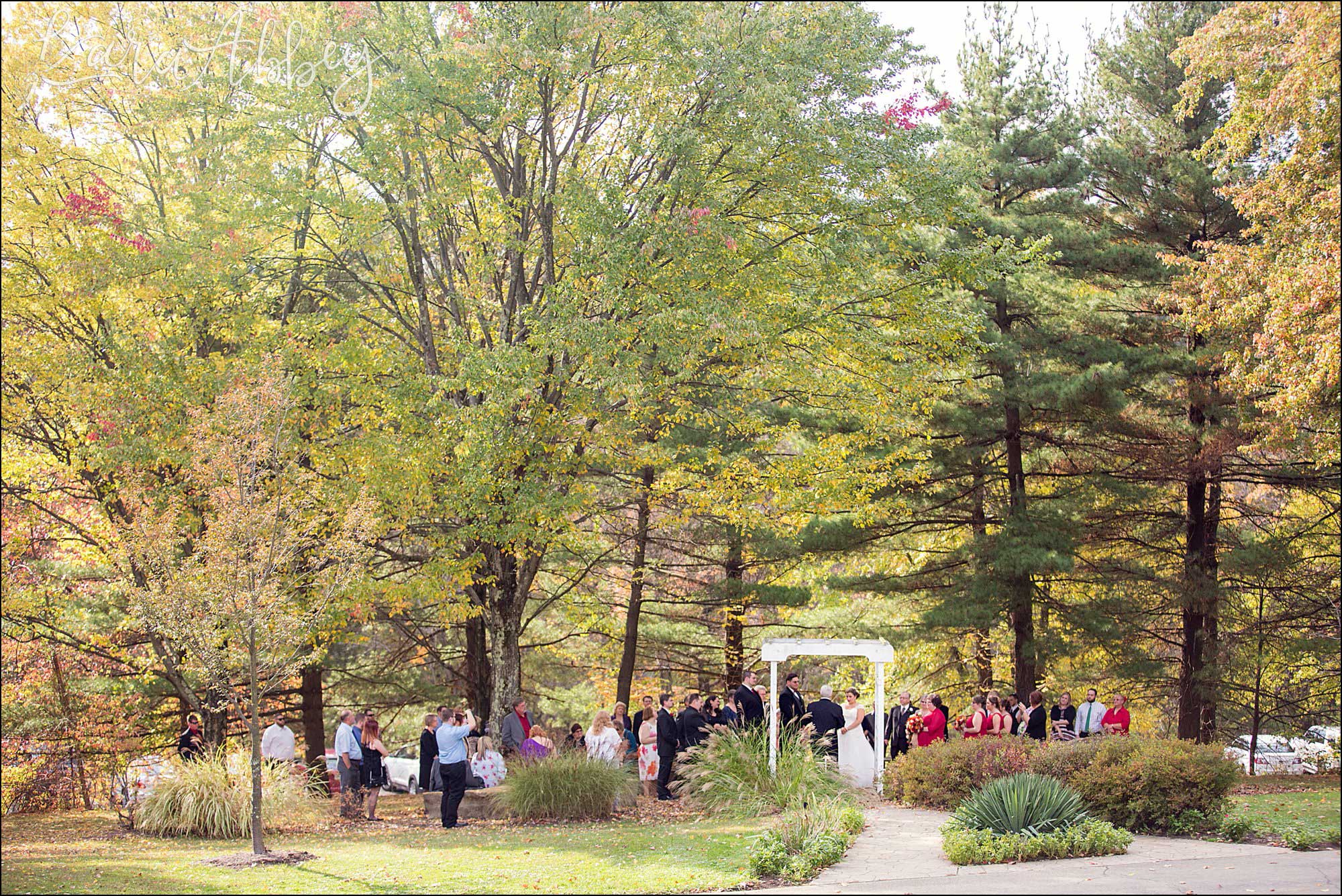 Outdoor Red Real Fall Wedding Inspiration