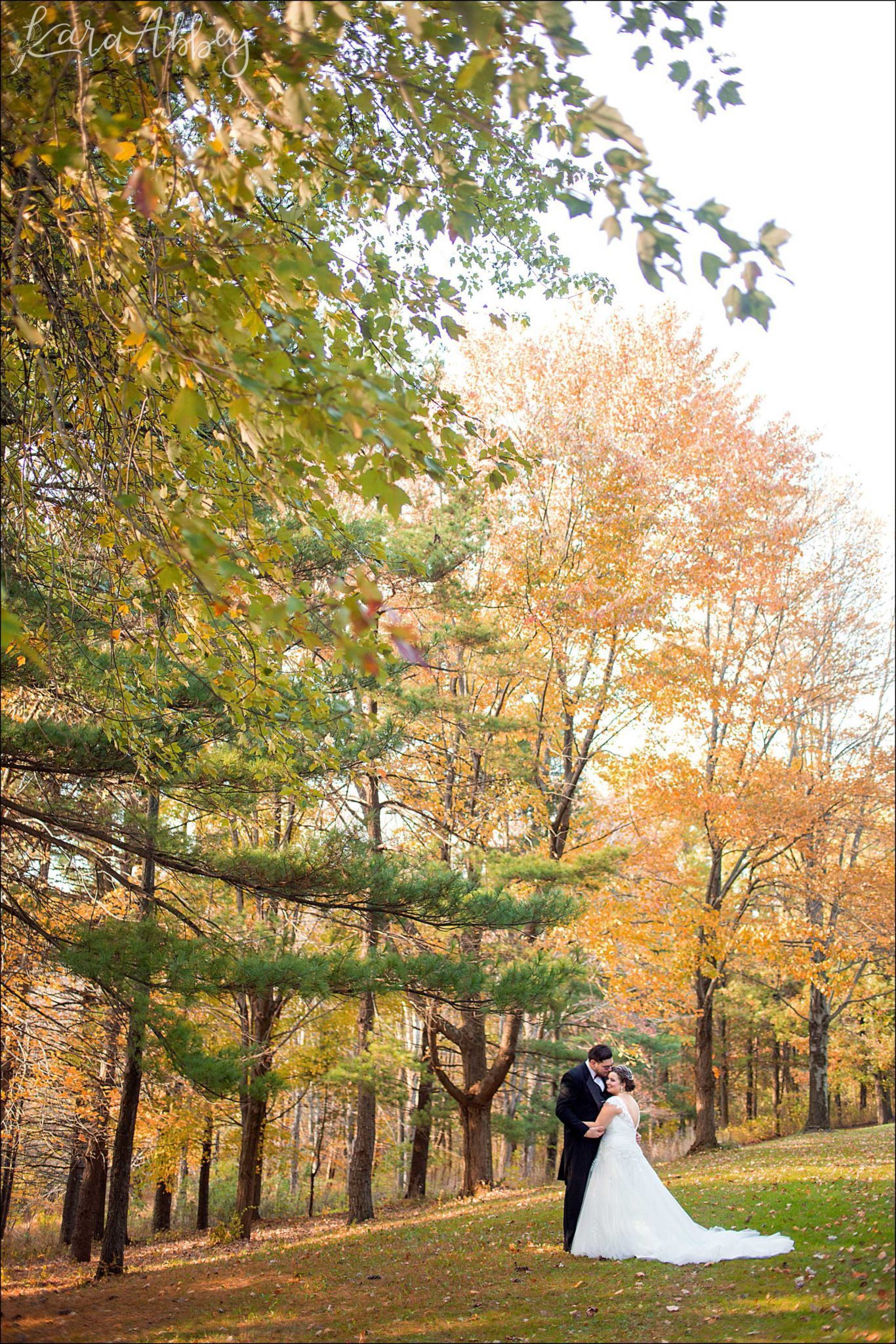 Outdoor Red Real Fall Wedding Inspiration
