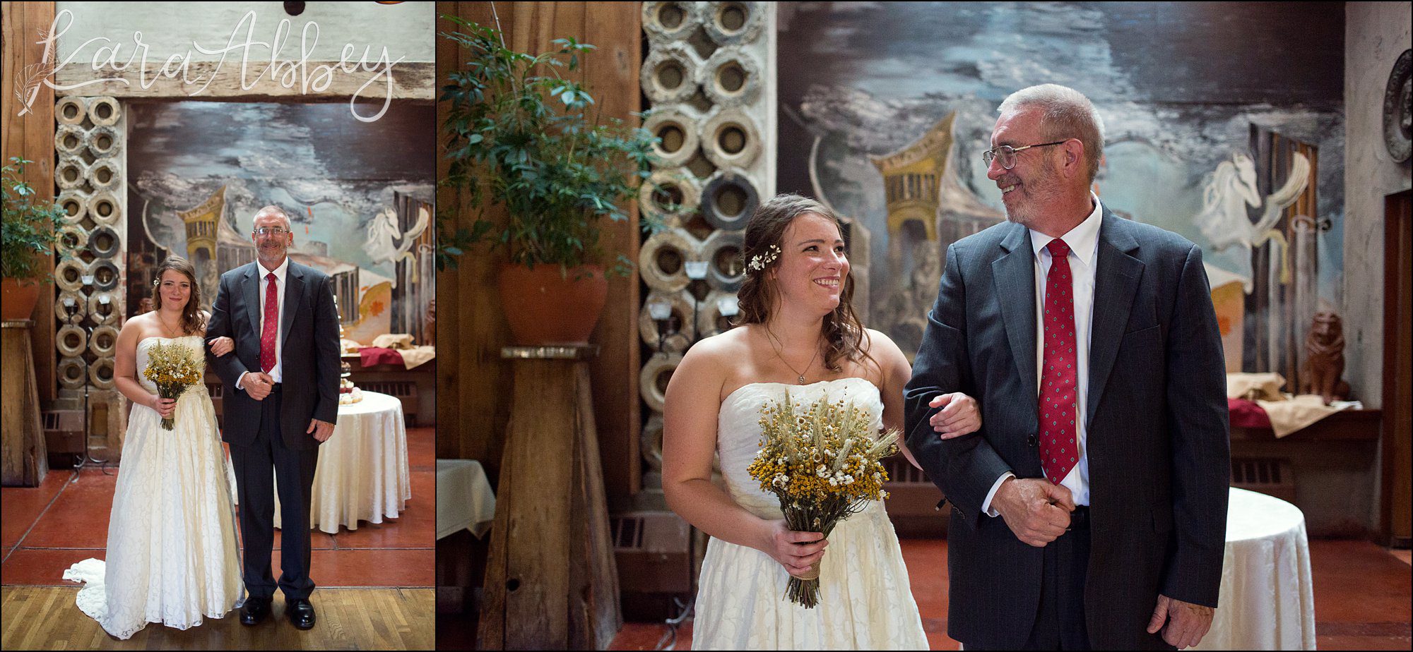 Bride & her Dad before they walk down the aisle