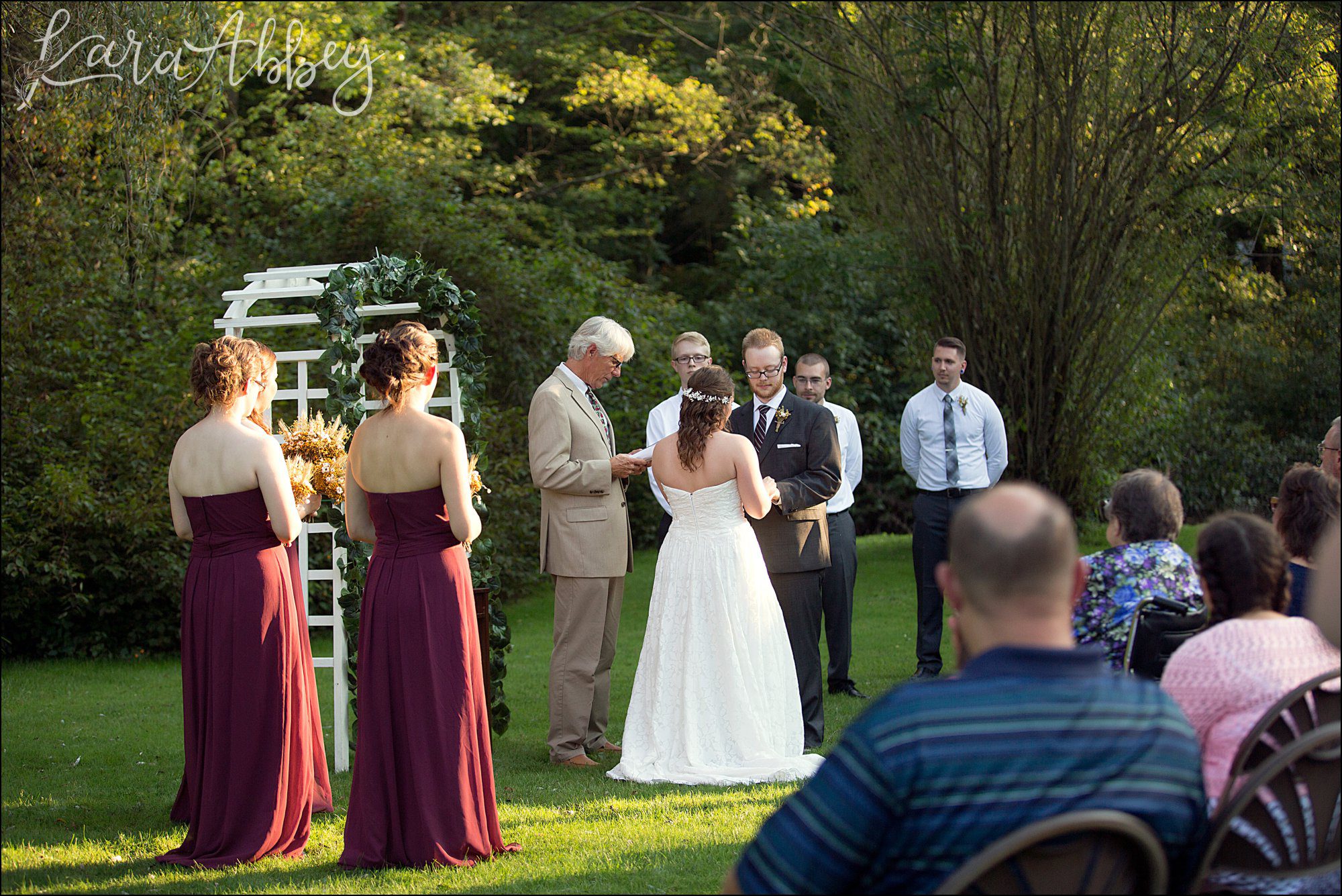 Wedding Ceremony at Green Gables in Jennerstown, PA