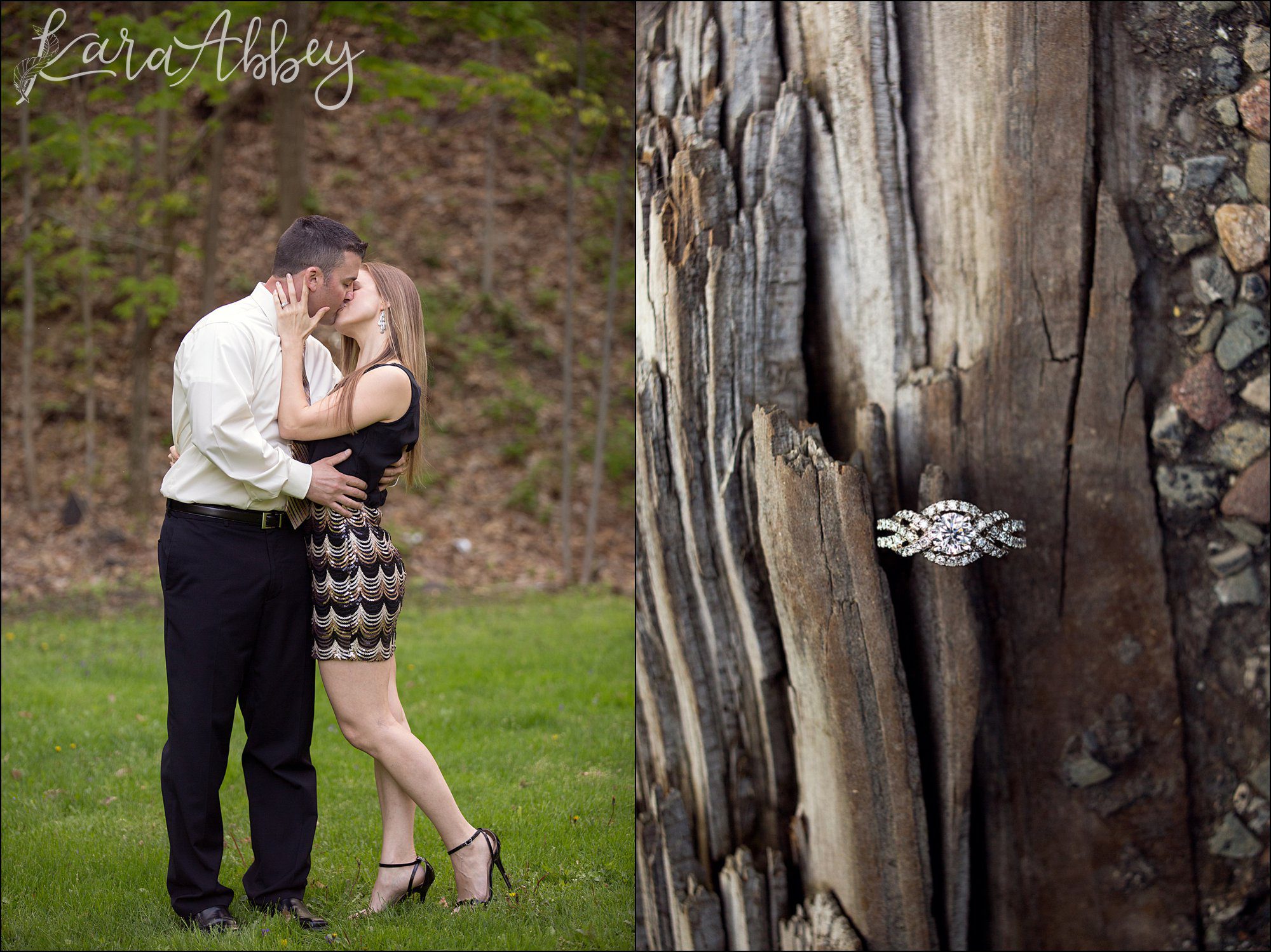 Waterfall Engagement Photos by Irwin, PA Wedding Photographer