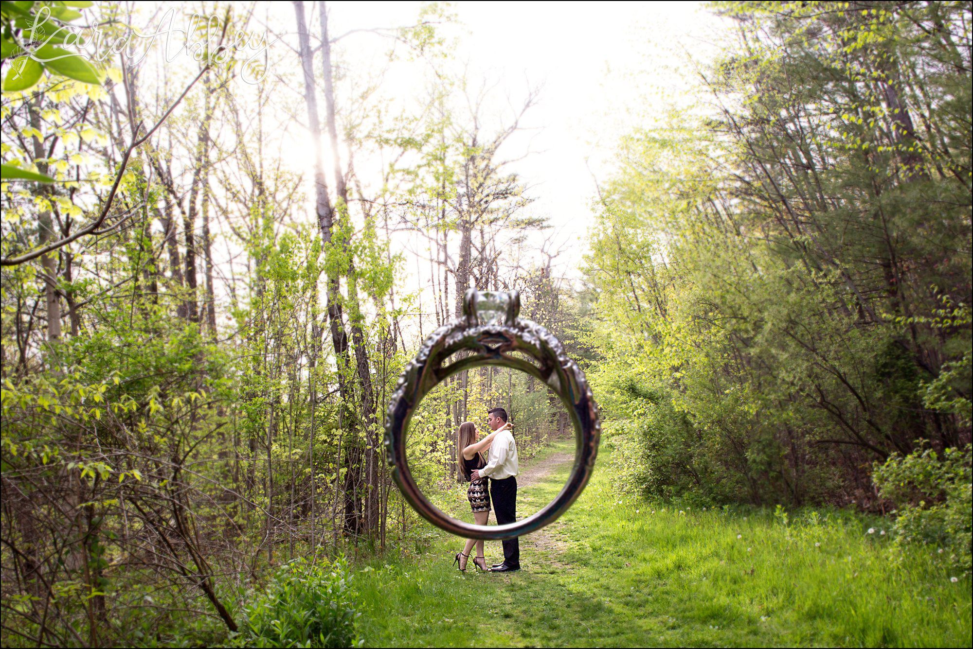 Waterfall Engagement Photos by Irwin, PA Wedding Photographer