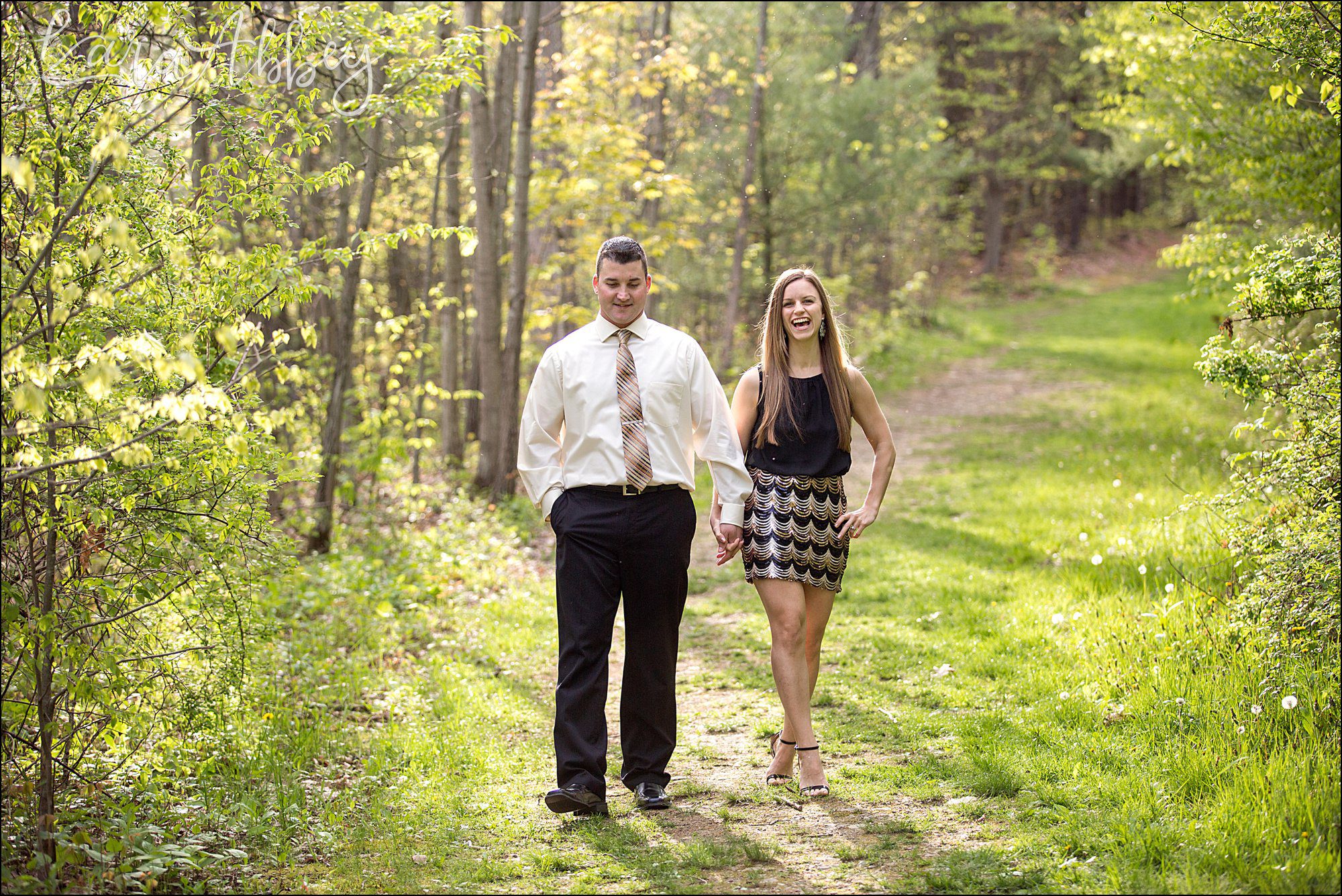Waterfall Engagement Photos by Irwin, PA Wedding Photographer