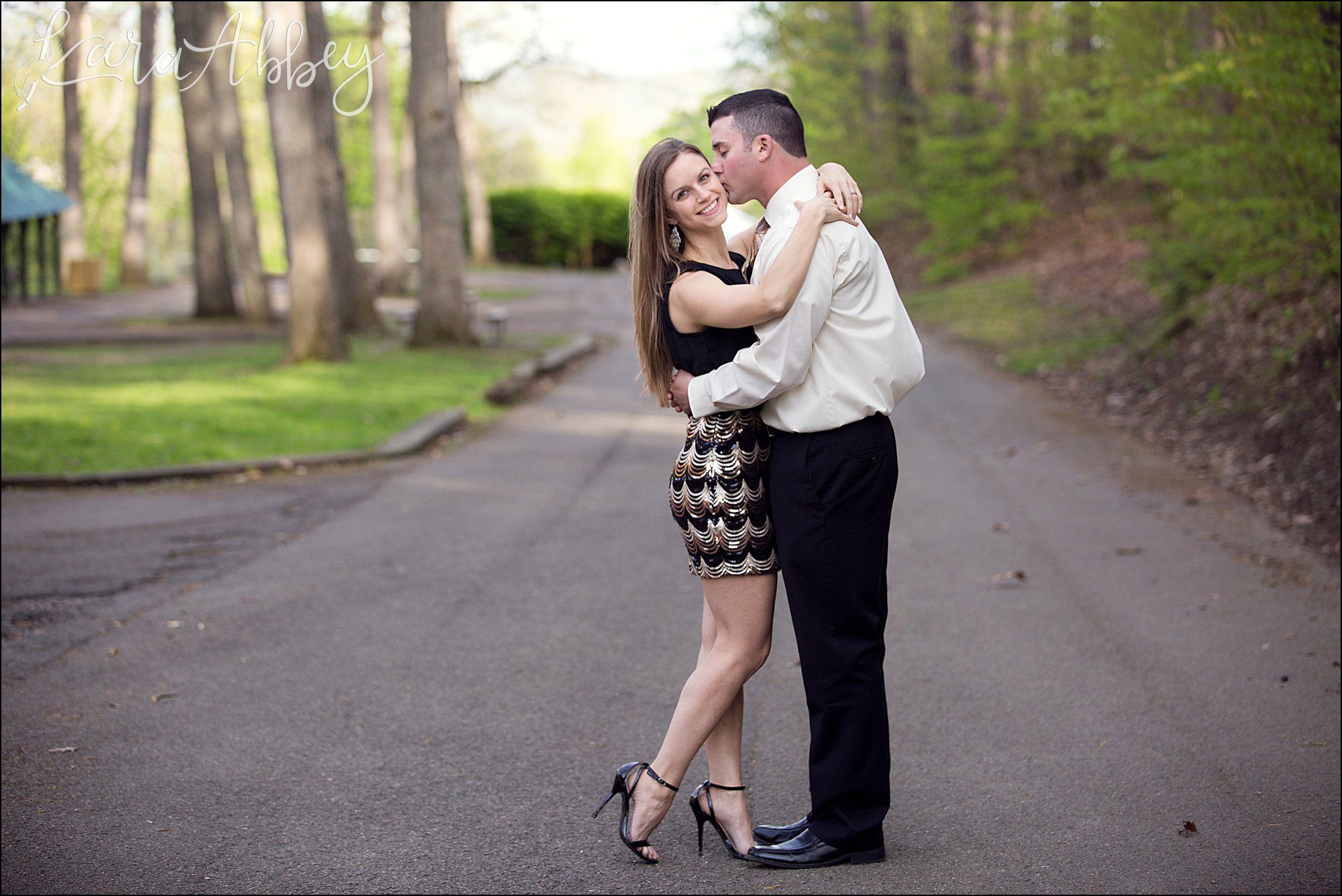 Waterfall Engagement Photos by Irwin, PA Wedding Photographer