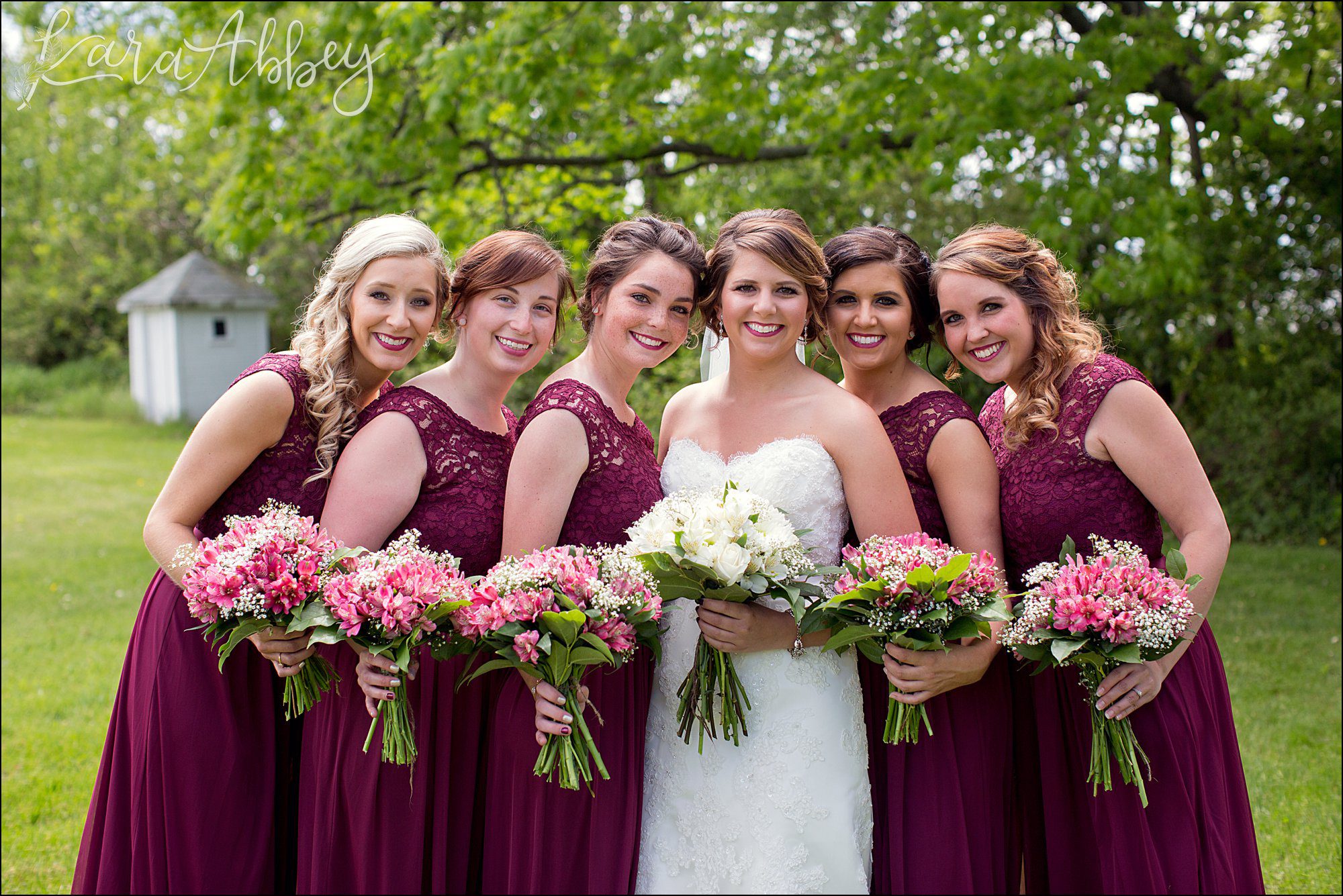 Burgundy & Navy Spring Wedding Inspiration - Bridesmaids