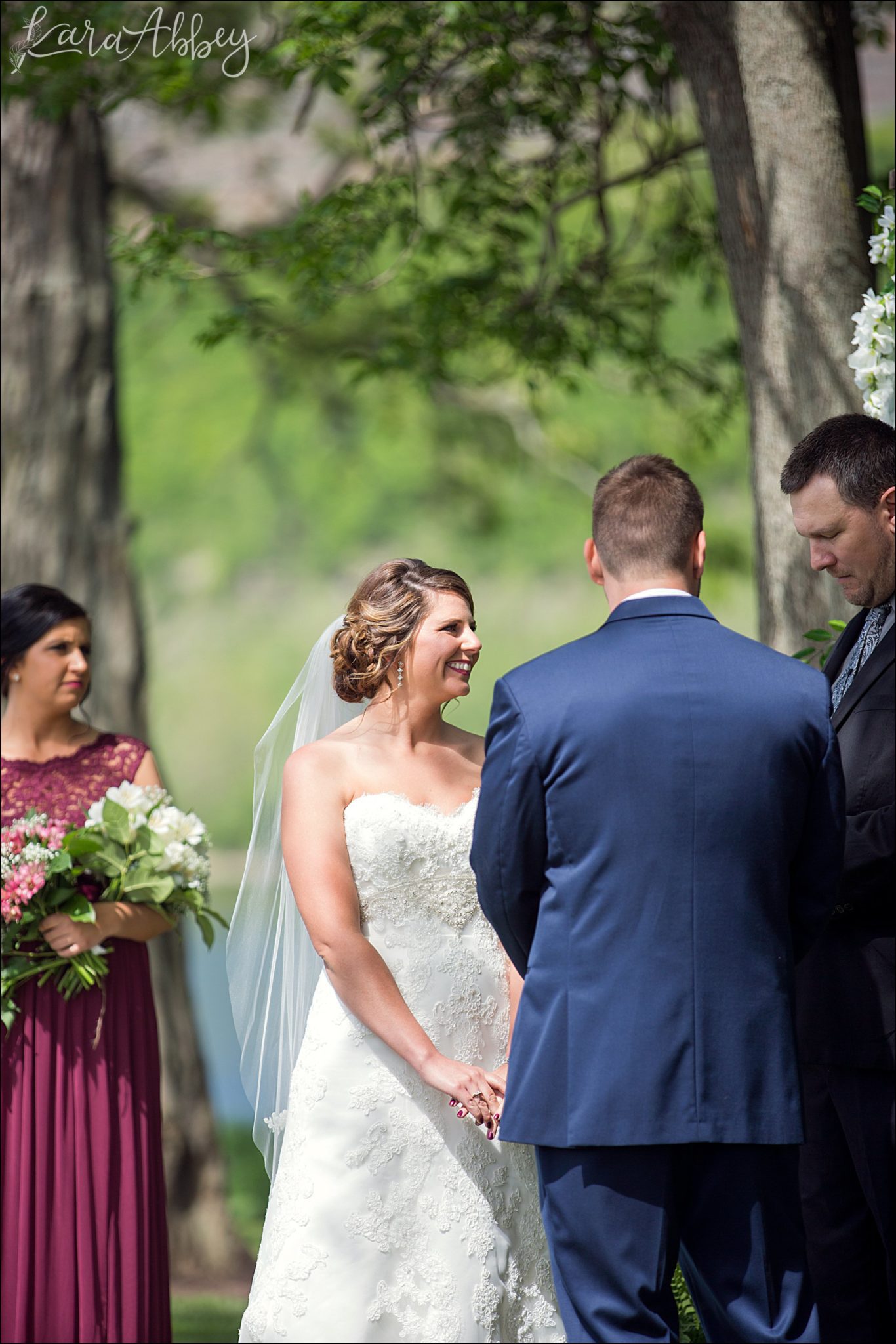 Burgundy & Navy Spring Wedding Inspiration - Outdoor Ceremony