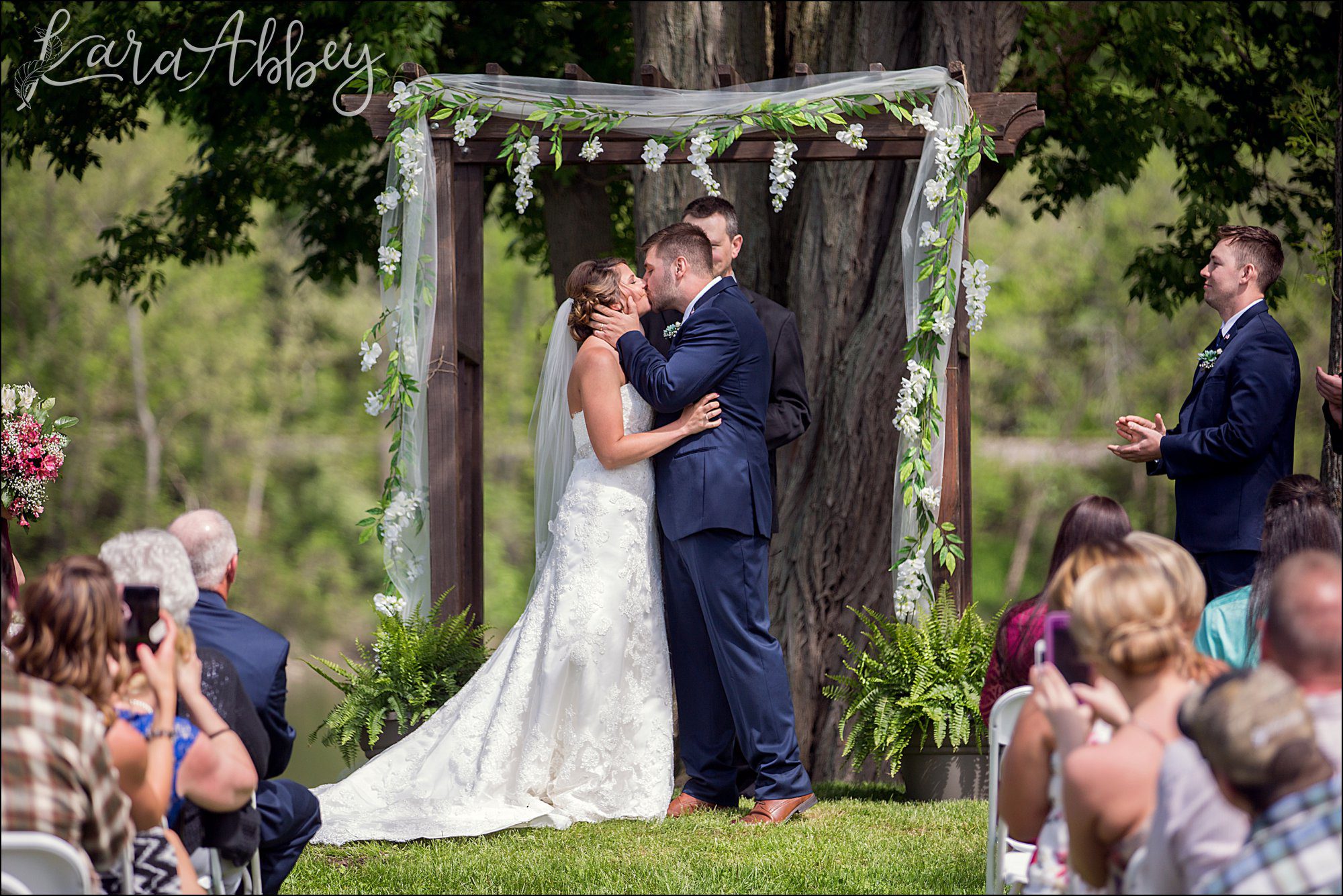 Burgundy & Navy Spring Wedding Inspiration - Outdoor Ceremony
