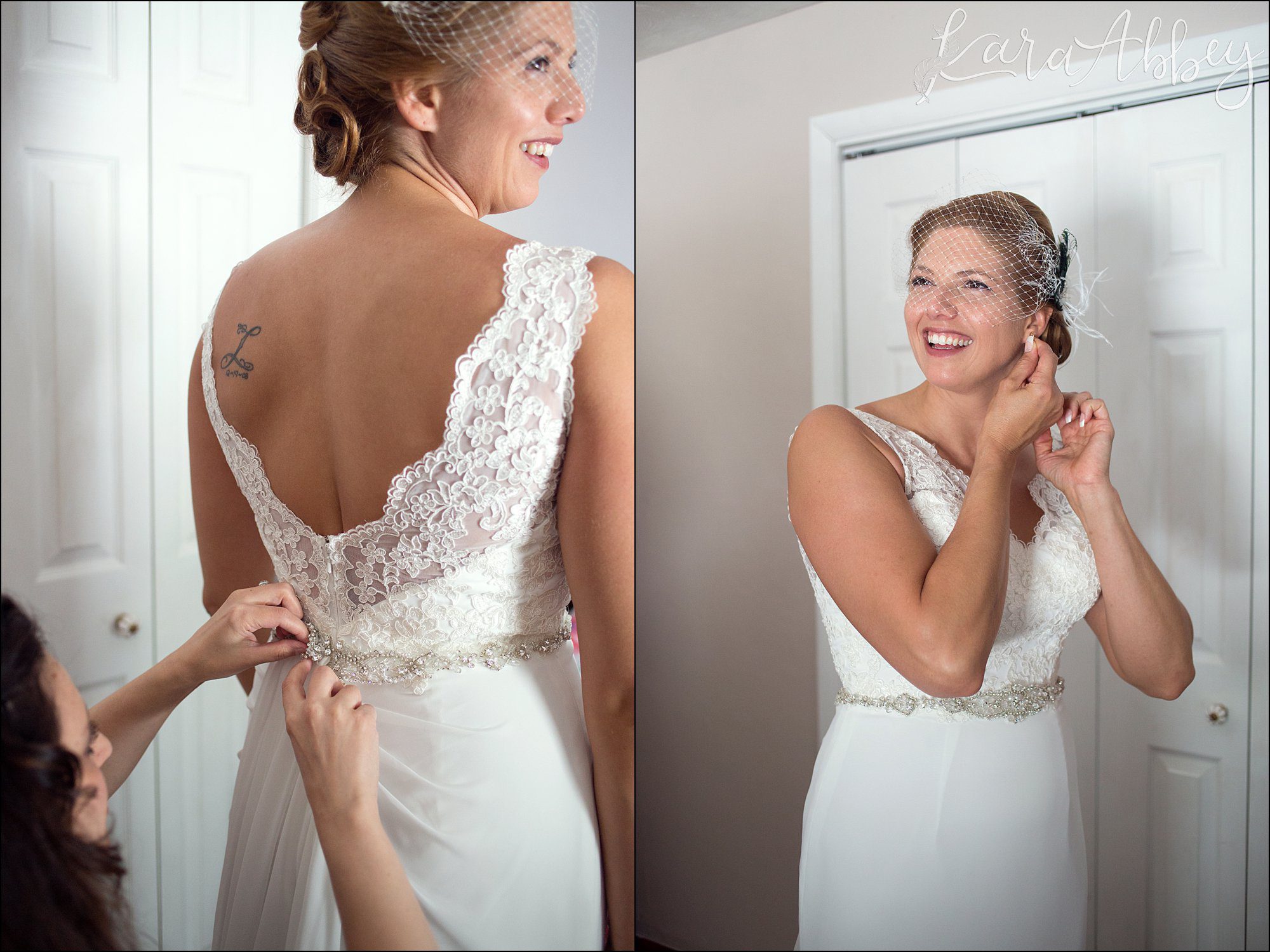 Summer Backyard Intimate Wedding Getting Ready in Irwin, PA