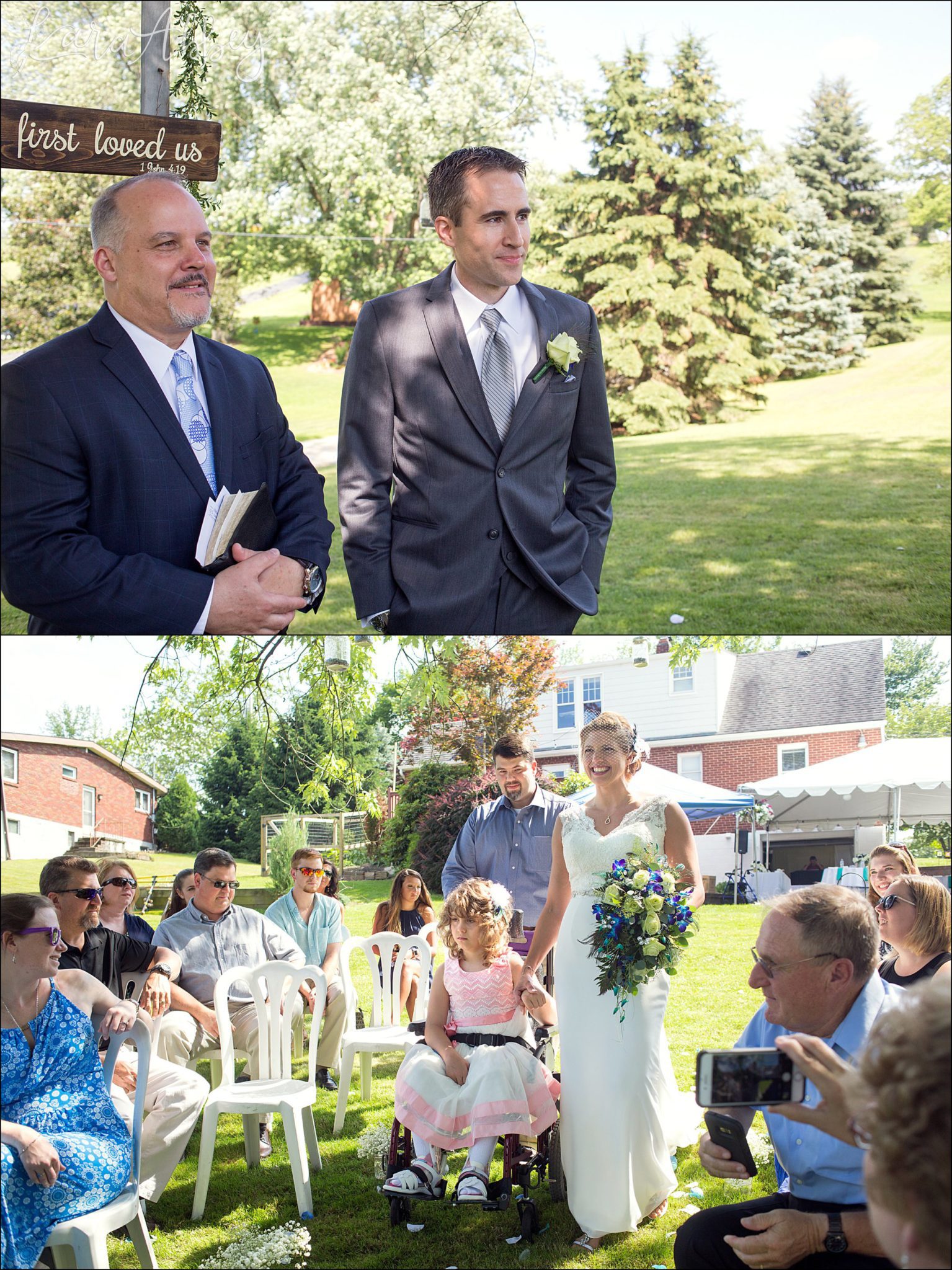 Summer Backyard Intimate Wedding Ceremony in Irwin, PA