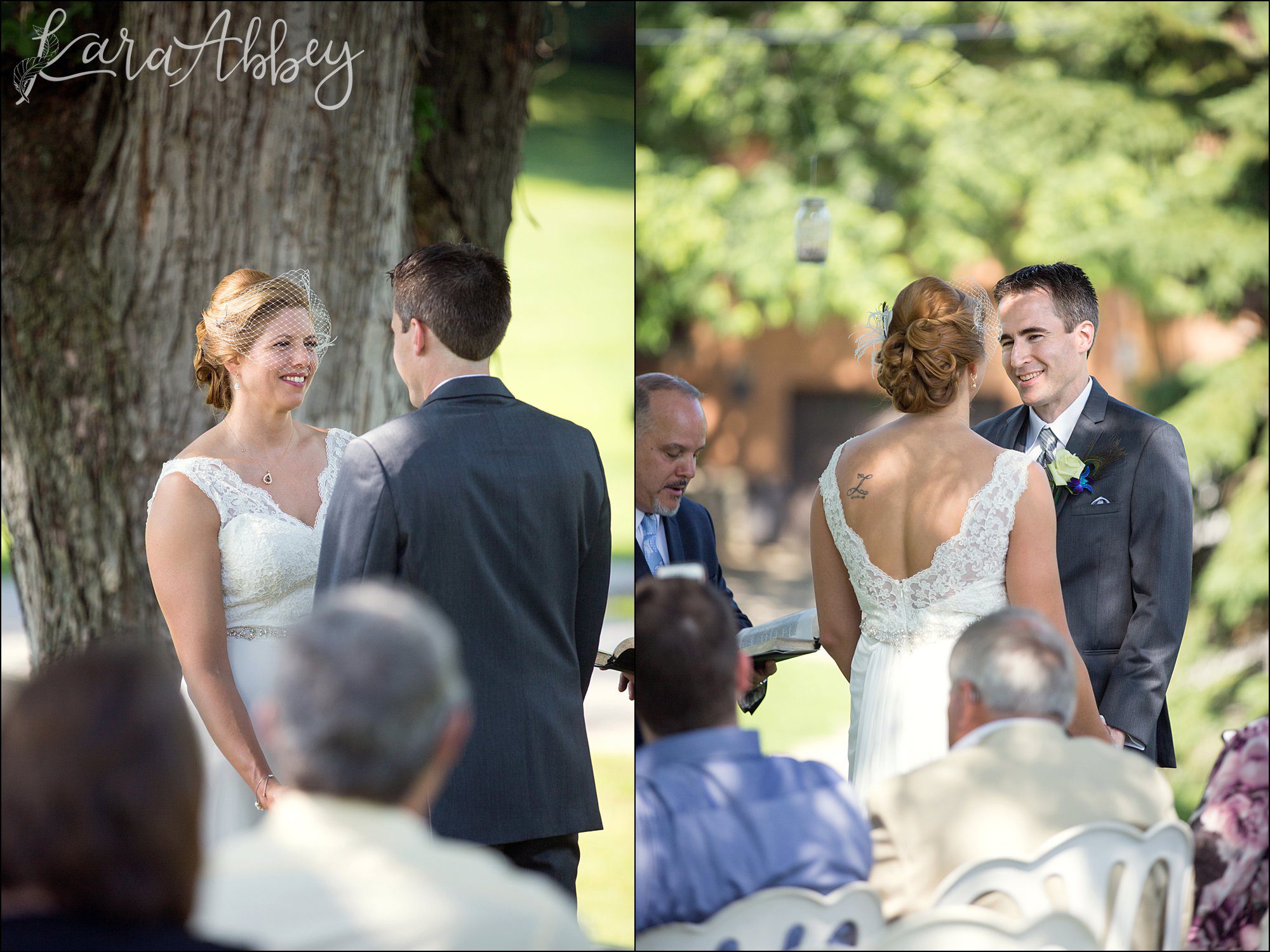 Summer Backyard Intimate Wedding Ceremony in Irwin, PA