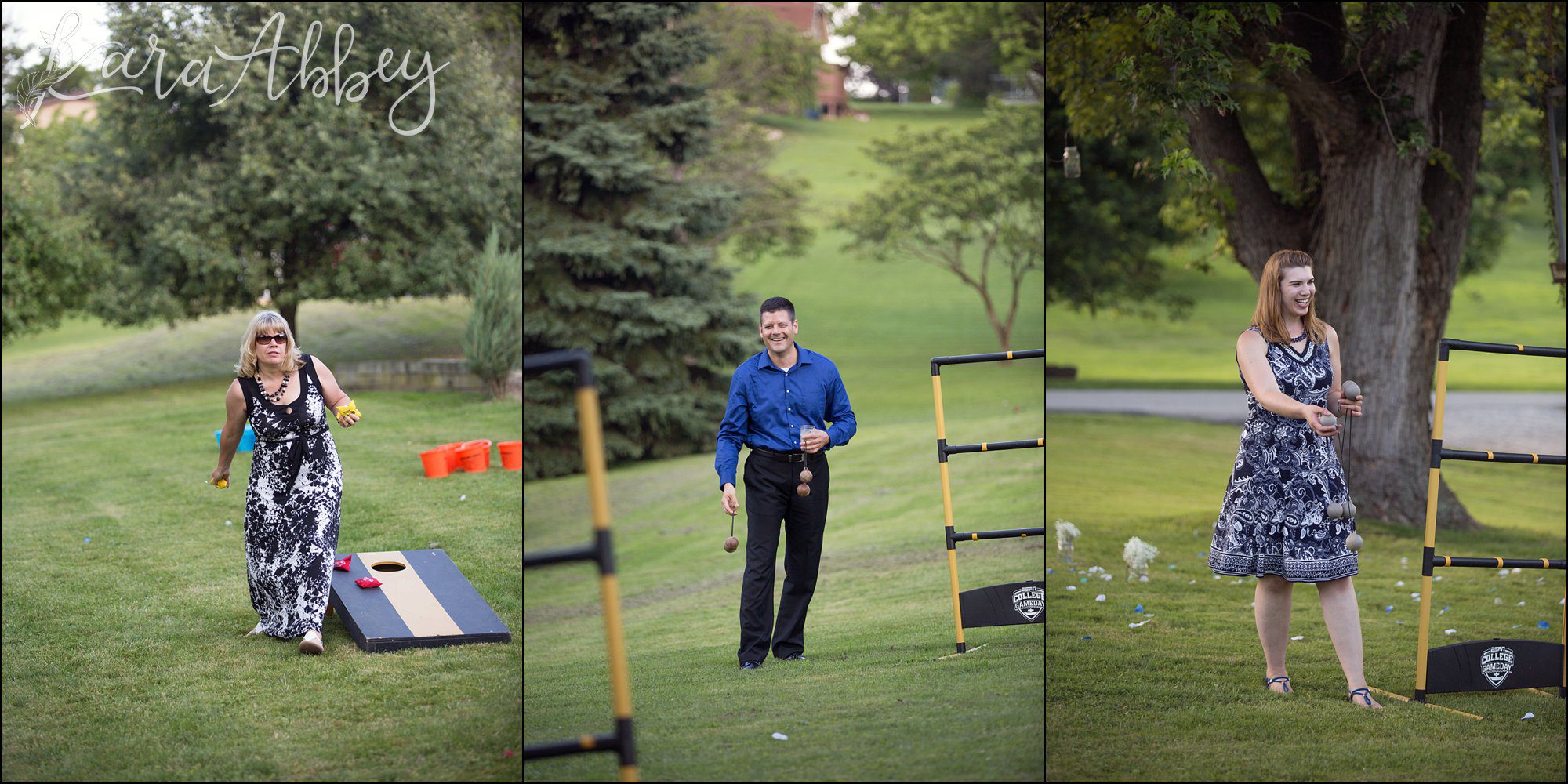 Summer Backyard Intimate Wedding Reception - Yard Games - in Irwin, PA