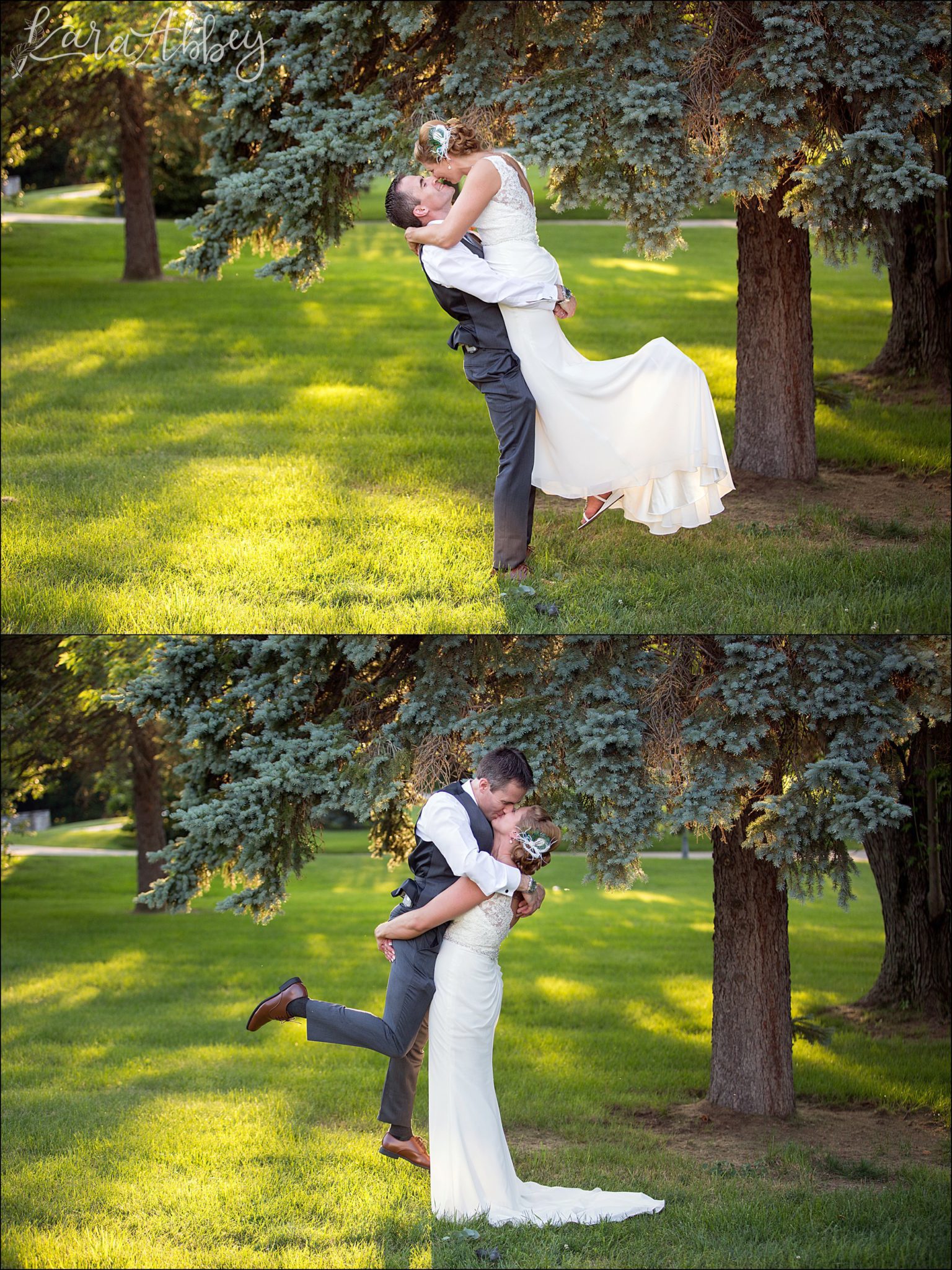 Summer Backyard Intimate Wedding - Golden Hour Bride & Groom Portraits in Irwin, PA