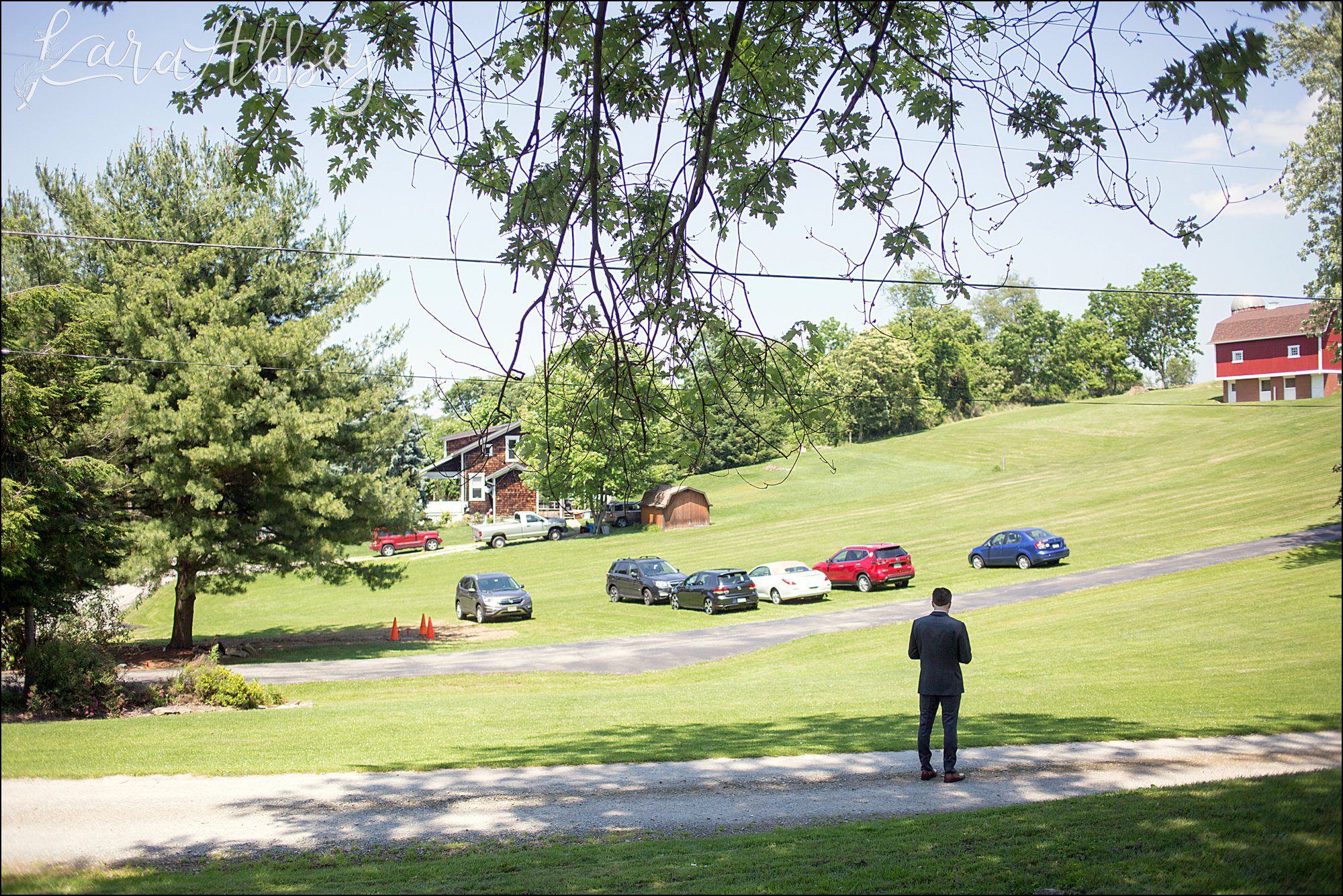 Summer Backyard Intimate Wedding - First Look - in Irwin, PA