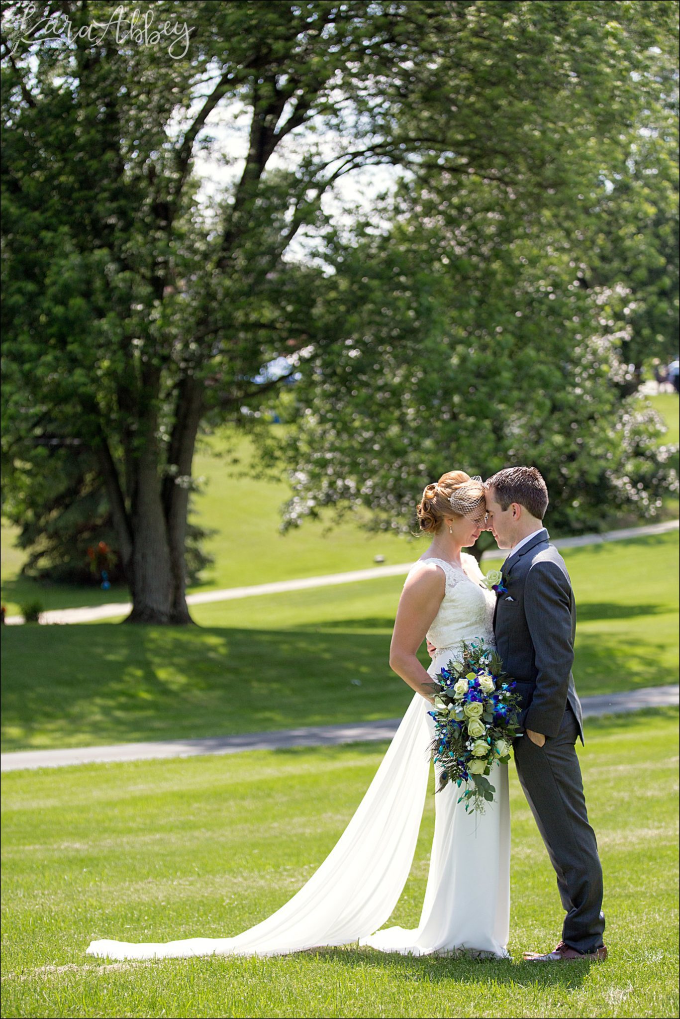 Summer Backyard Intimate Wedding - Bride & Groom Portraits - in Irwin, PA