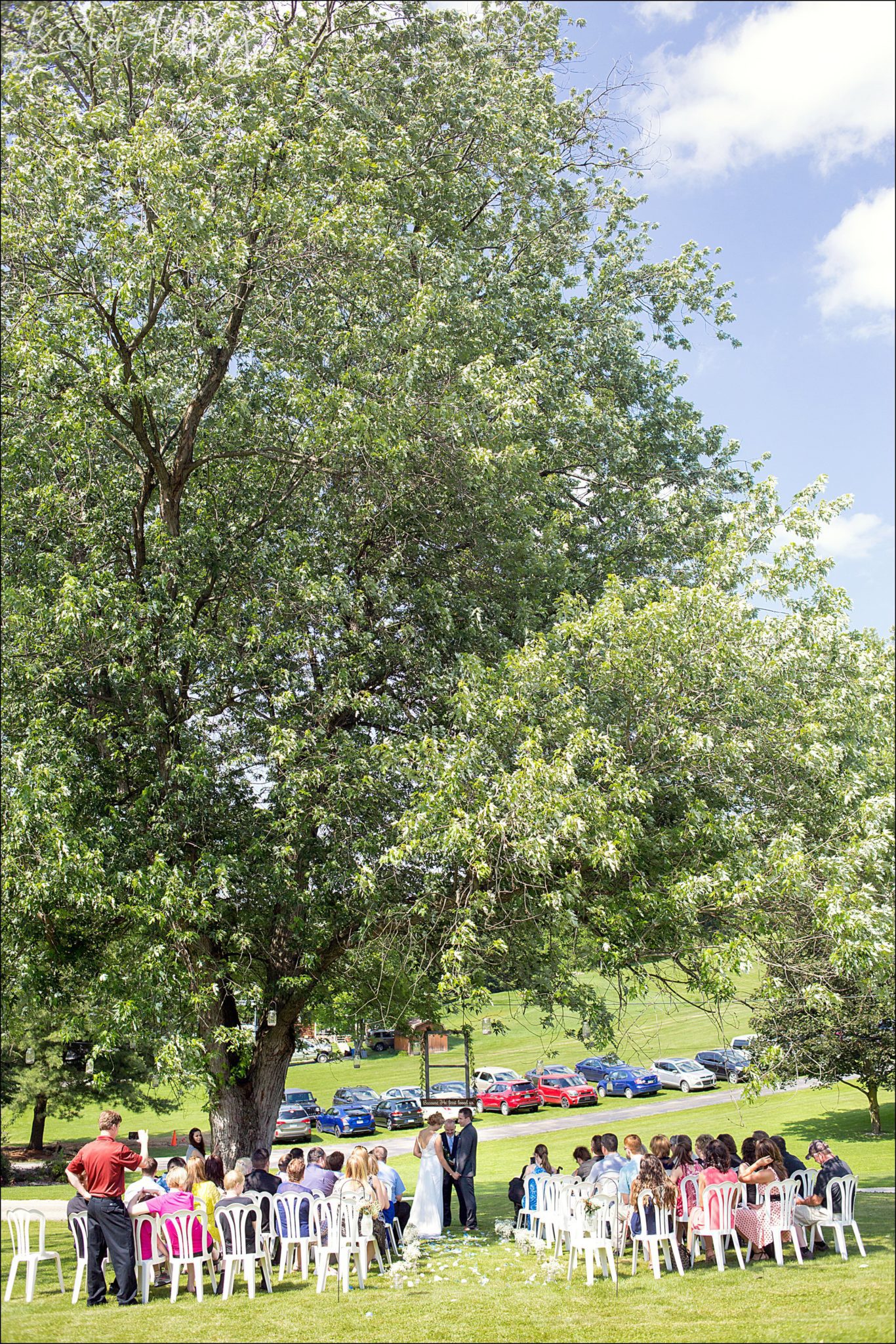 Summer Backyard Intimate Wedding Ceremony in Irwin, PA