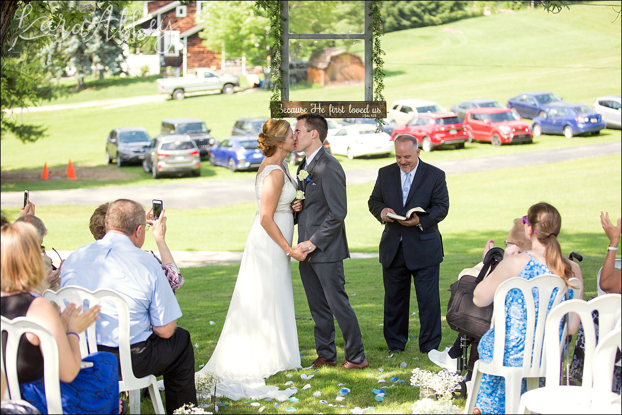 Summer Backyard Intimate Wedding Ceremony in Irwin, PA