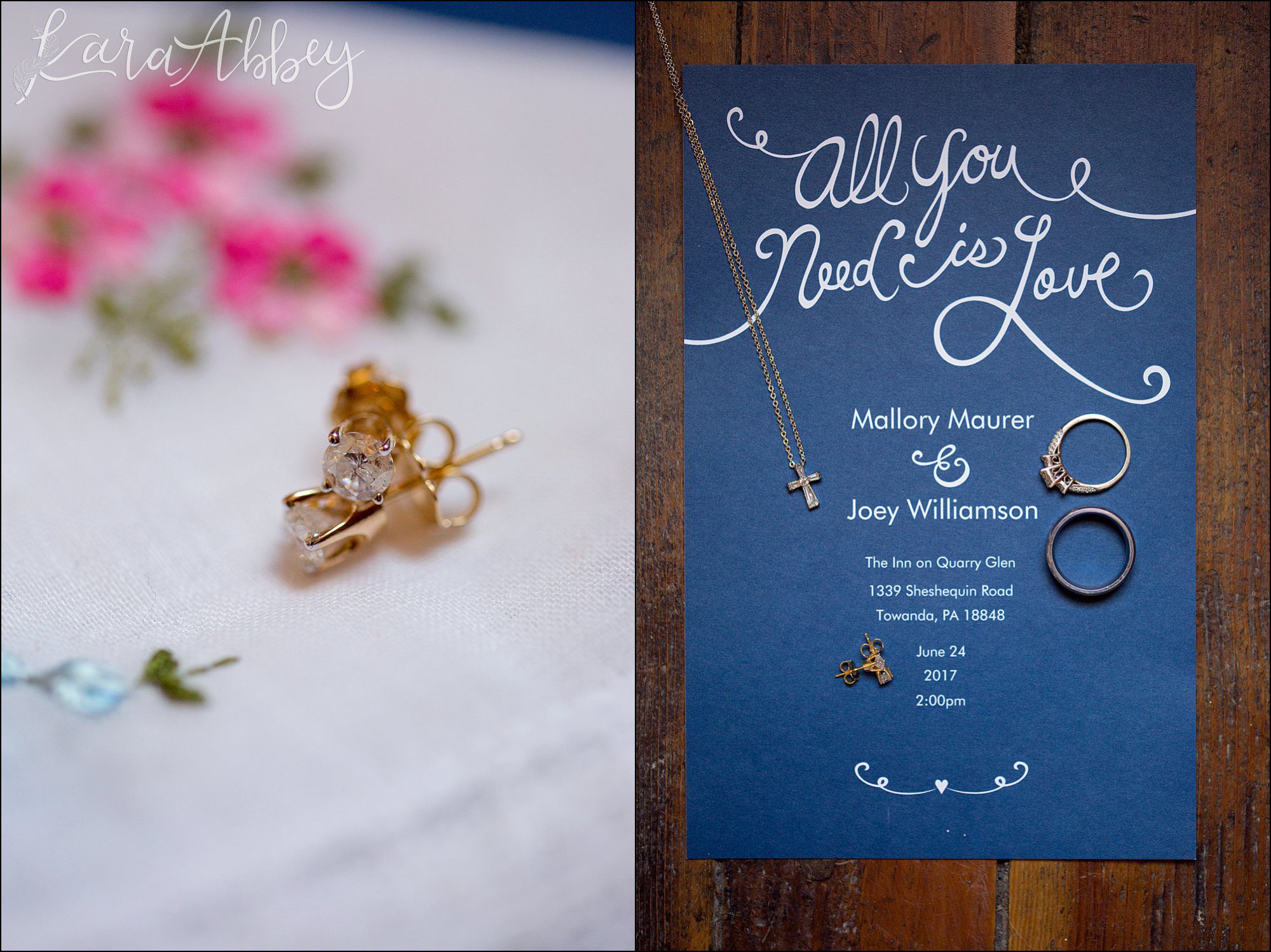 Laid Back Rustic Chic Summer Wedding at the Inn on Quarry Glenn in Towanda, PA