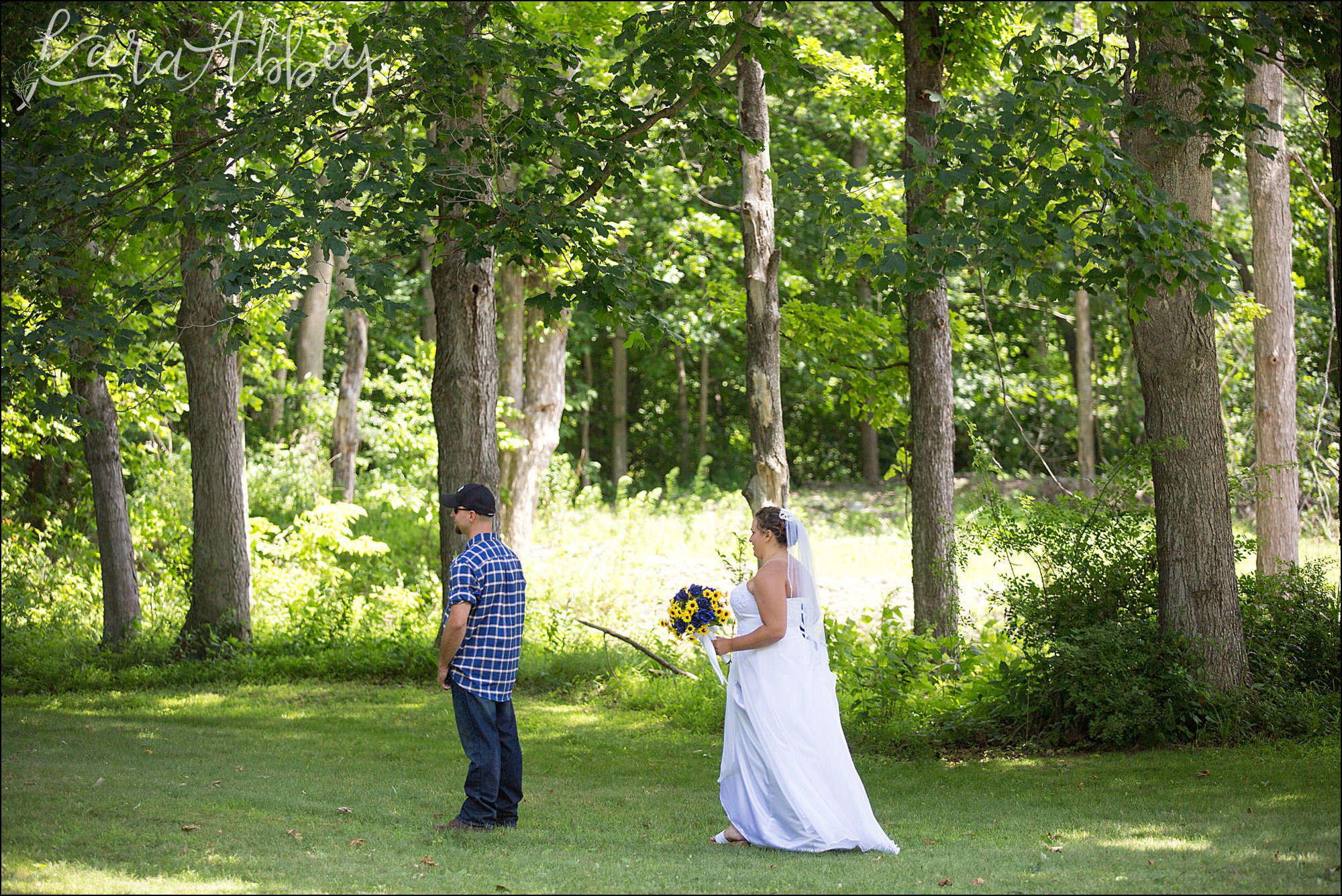 First Look at Laid Back Rustic Chic Summer Wedding at the Inn on Quarry Glenn in Towanda, PA