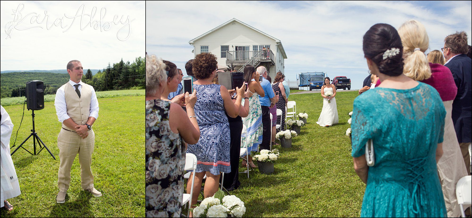 Mountaintop Summer Backyard Wedding Ceremony