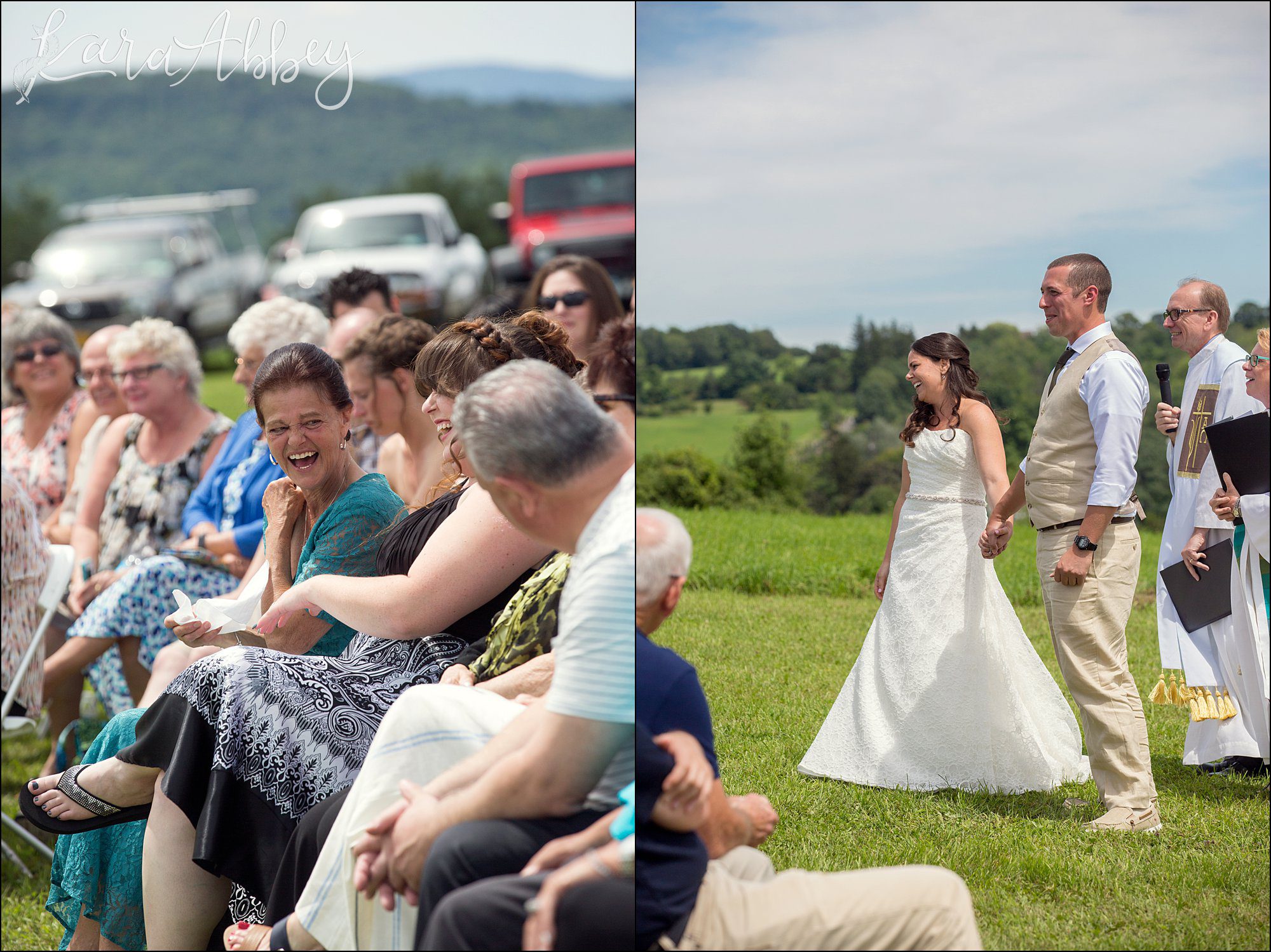 Mountaintop Summer Backyard Wedding Ceremony