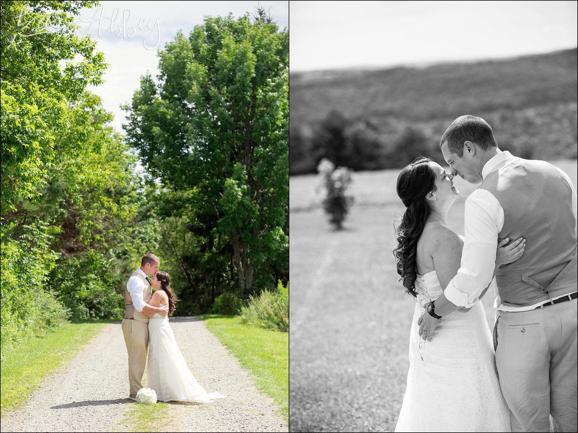 Mountaintop Summer Backyard Wedding - Bride & Groom Portrait