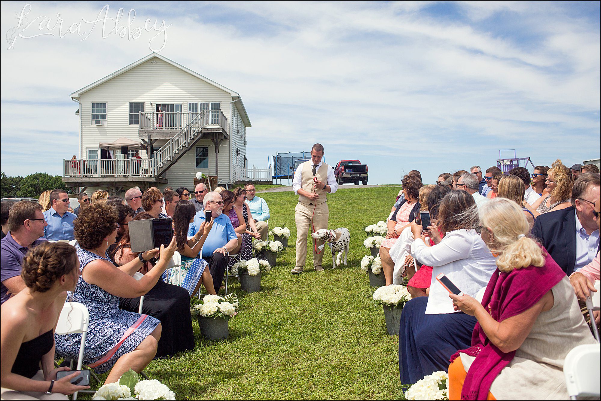 Mountaintop Summer Backyard Wedding Ceremony