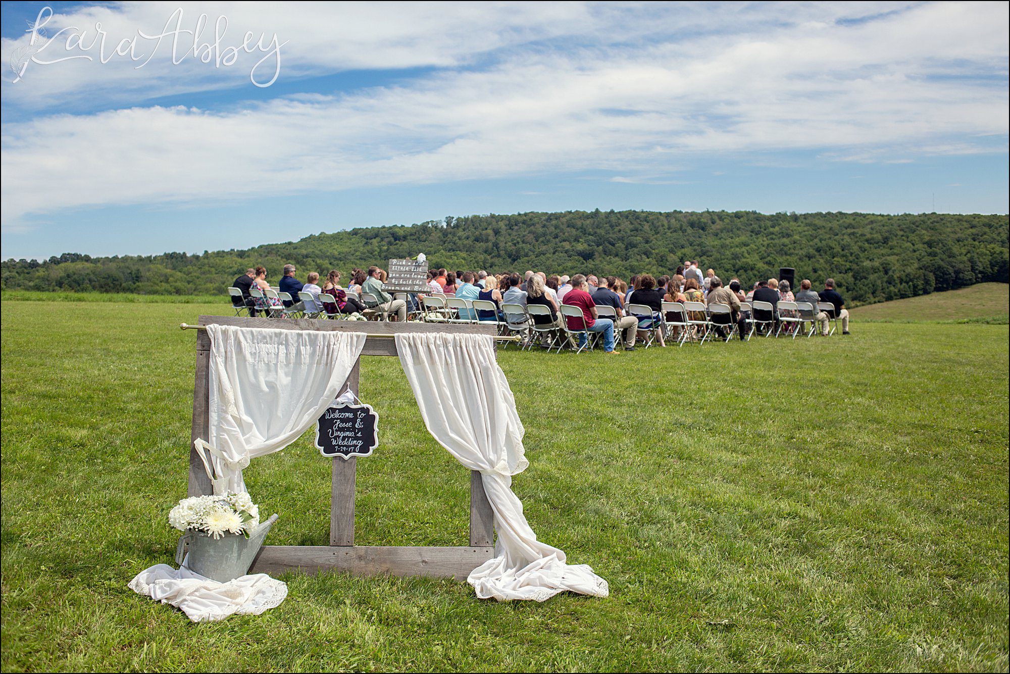 Mountaintop Summer Backyard Wedding Ceremony
