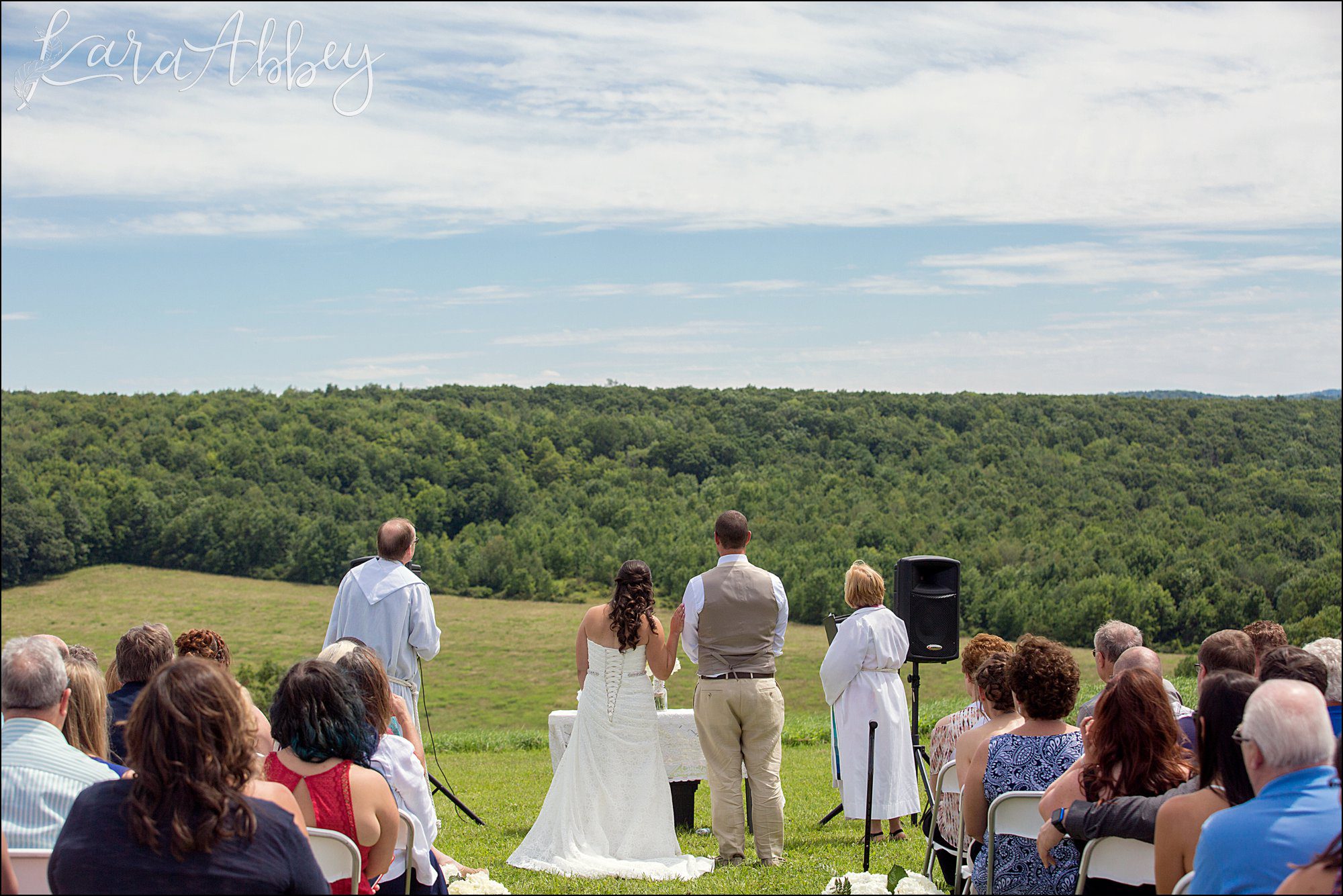 Mountaintop Summer Backyard Wedding Ceremony