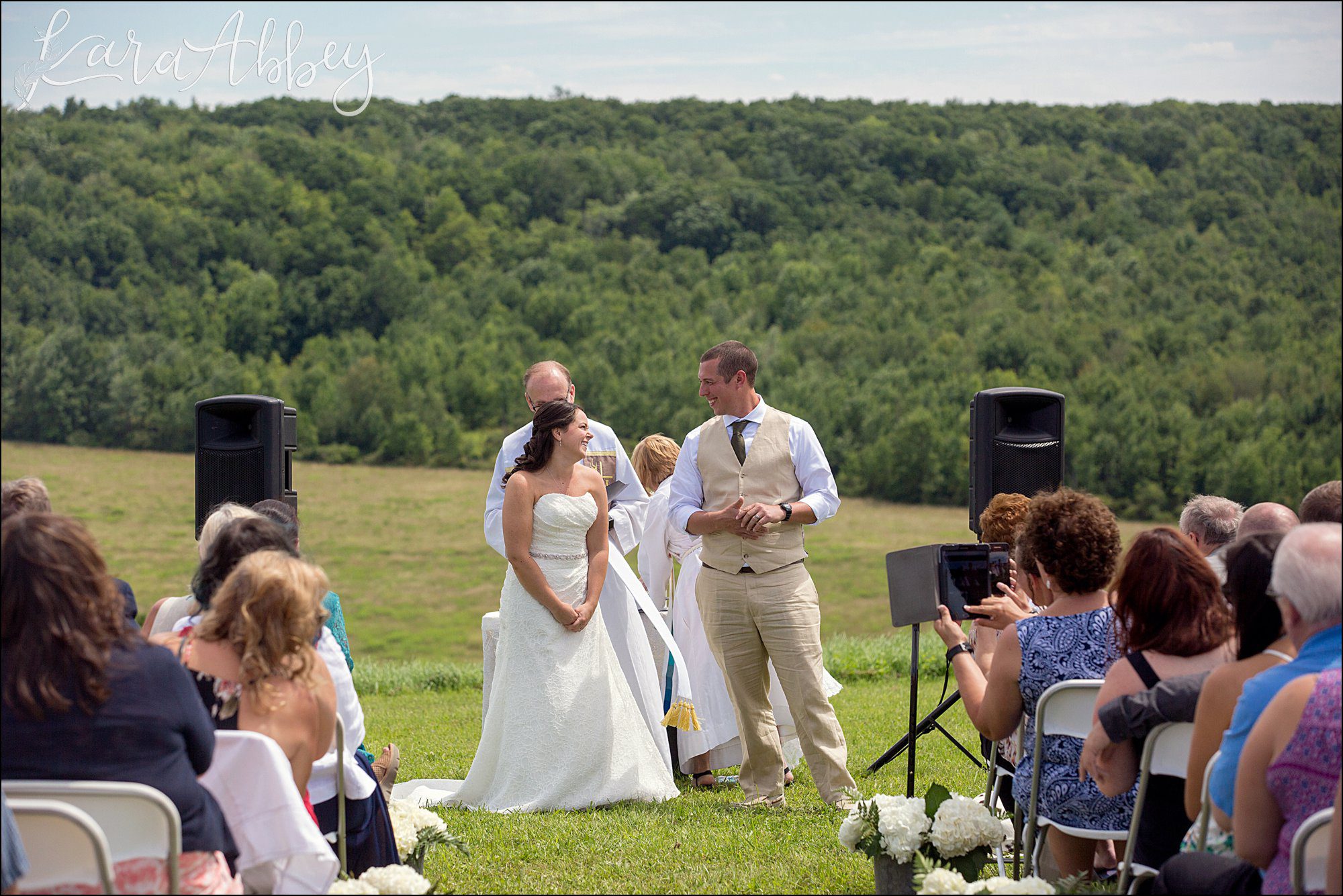 Mountaintop Summer Backyard Wedding Ceremony