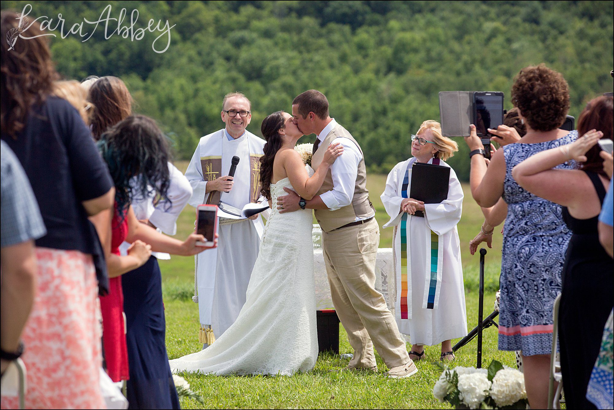 Mountaintop Summer Backyard Wedding Ceremony