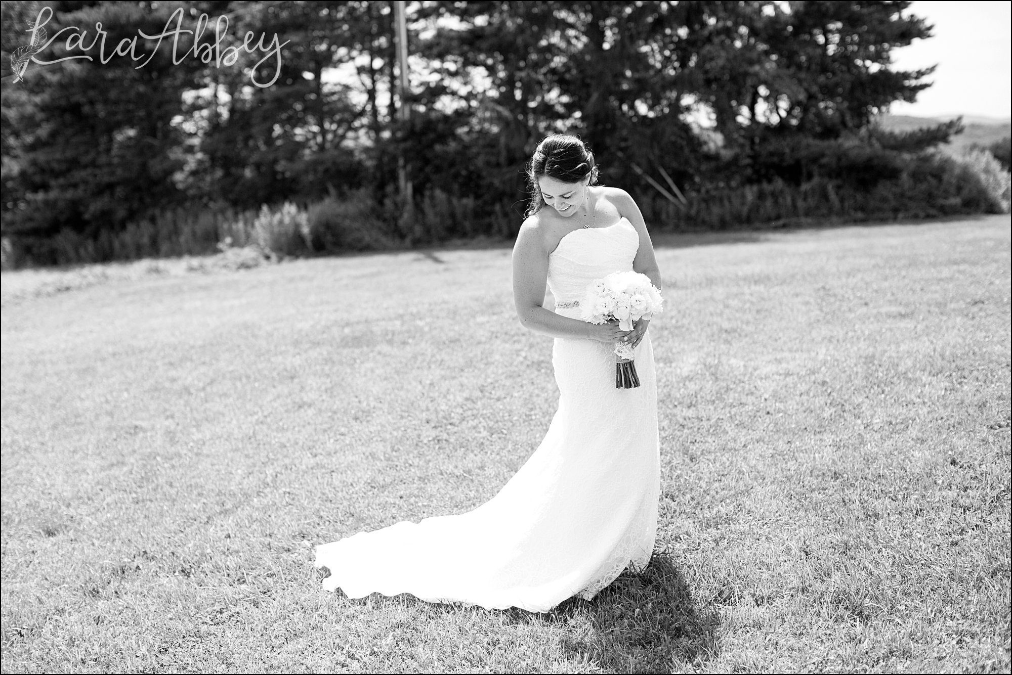Mountaintop Summer Backyard Wedding Bridal Portrait
