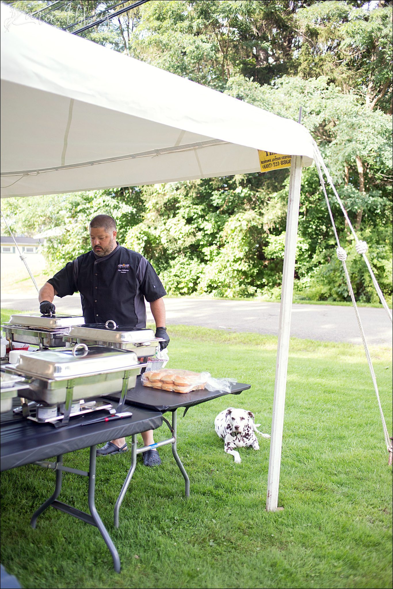 Laid Back Rustic DIY Summer Backyard Wedding Reception - Dog of Honor