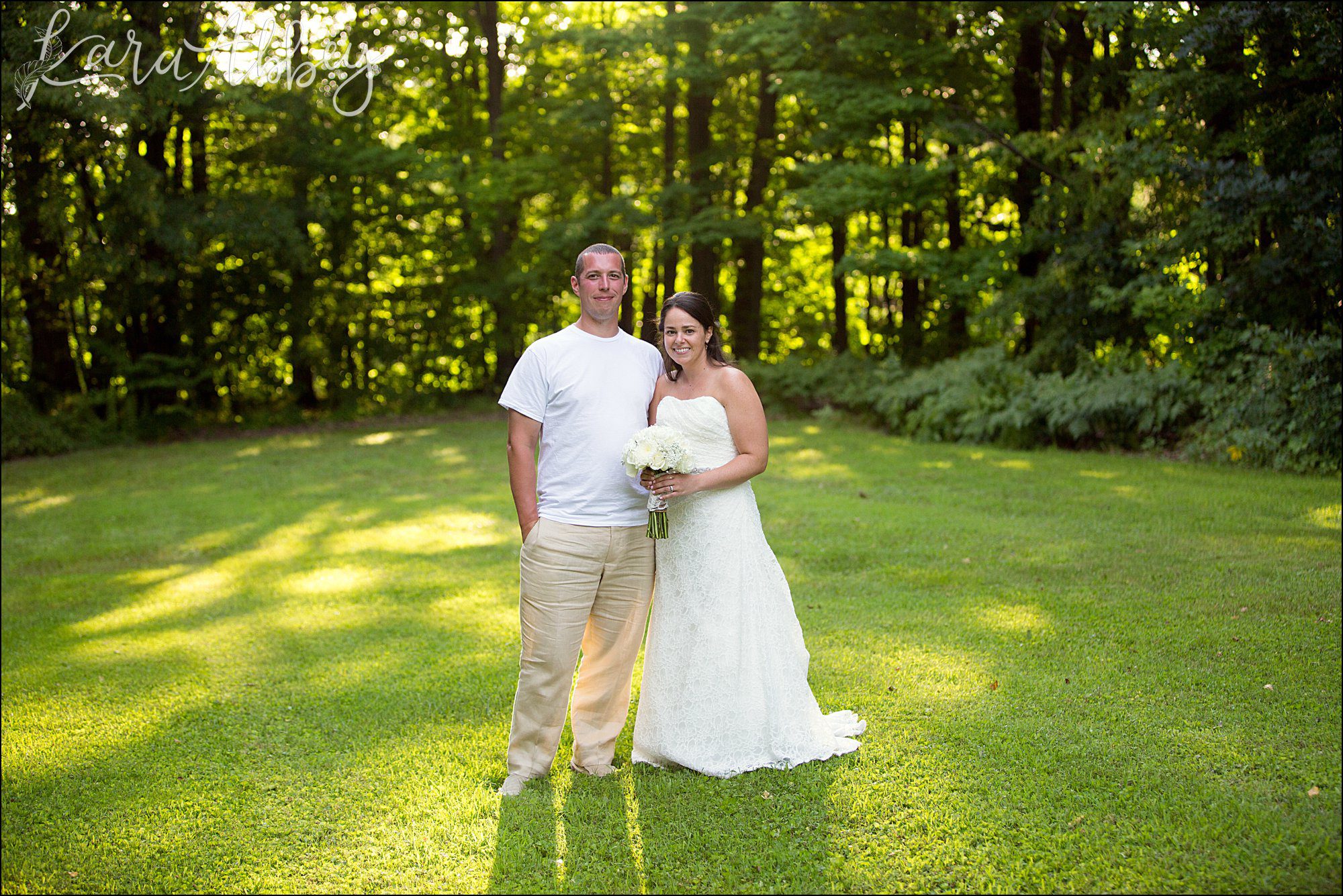 Laid Back Rustic DIY Summer Backyard Wedding - Golden Hour Portraits