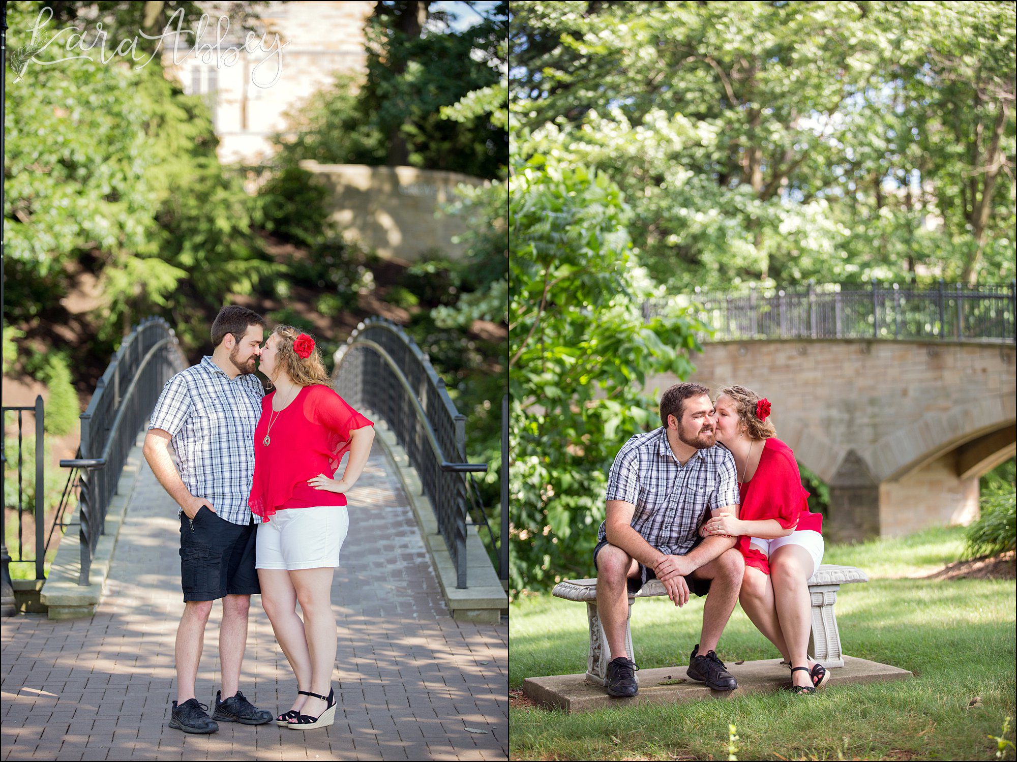 Summer Engagement Photography at Grove City College, Pennsylvania_0001Summer Engagement Photography at Grove City College on the Rainbow Bridge