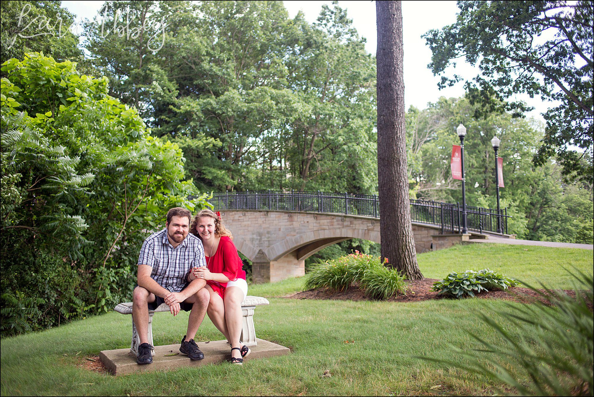 Summer Engagement Photography at Grove City College, Pennsylvania_0001Summer Engagement Photography at Grove City College on the Rainbow Bridge