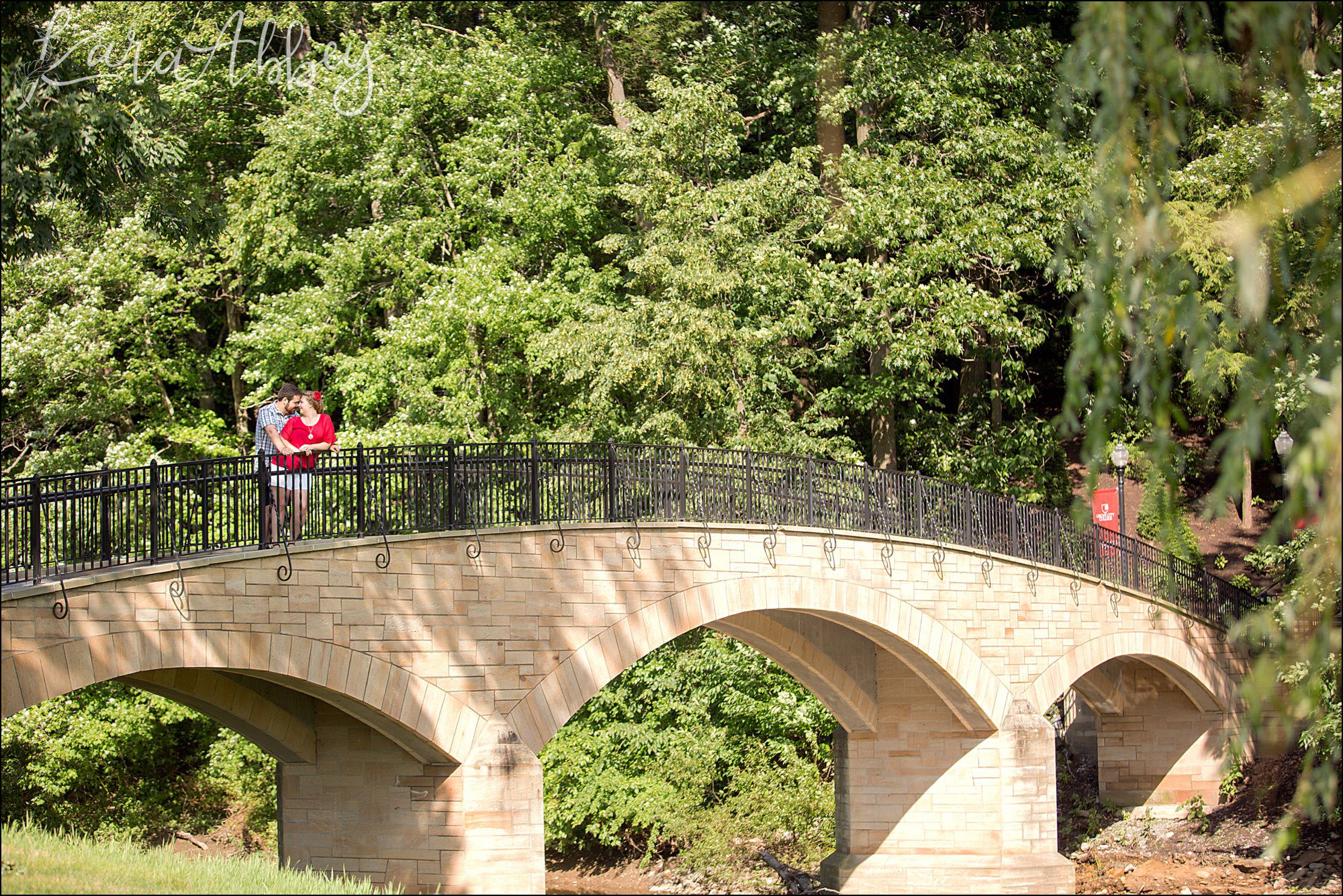 Summer Engagement Photography at Grove City College, Pennsylvania_0001Summer Engagement Photography at Grove City College on the Rainbow Bridge