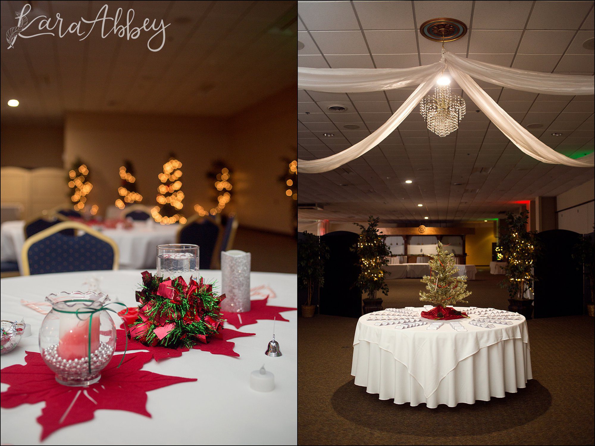 Christmas in July Wedding Themed Reception at Chautauqua Inn in Mayville, NY