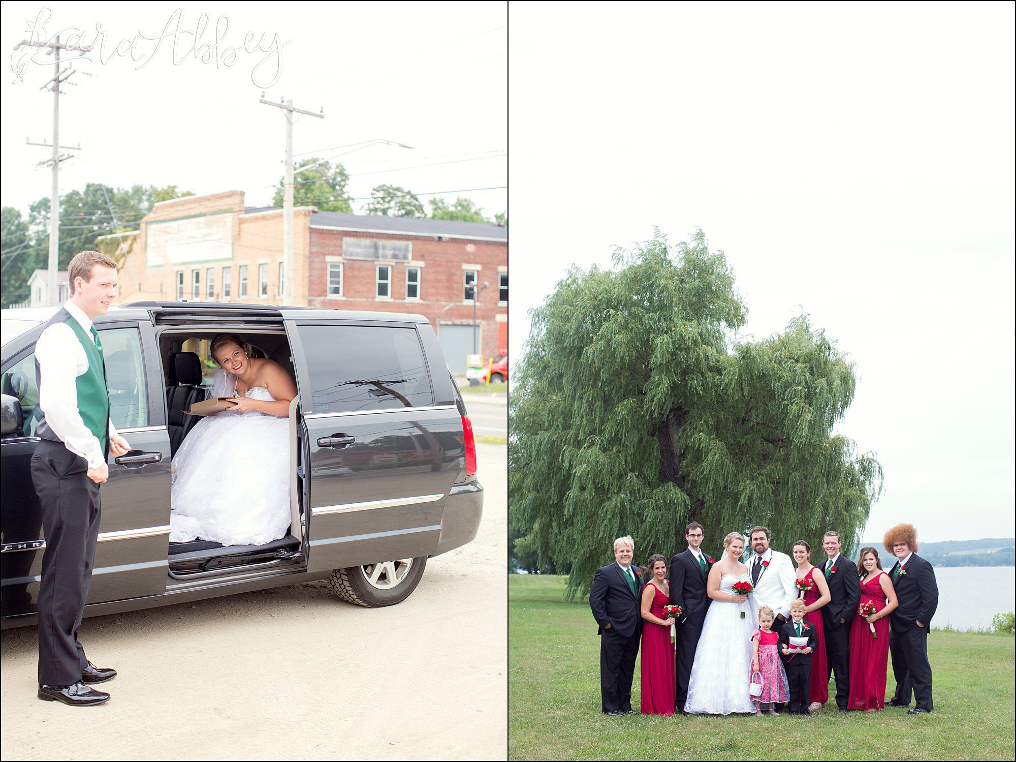 Bridal Party Portraits on Chautauqua Lake in Mayville, NY