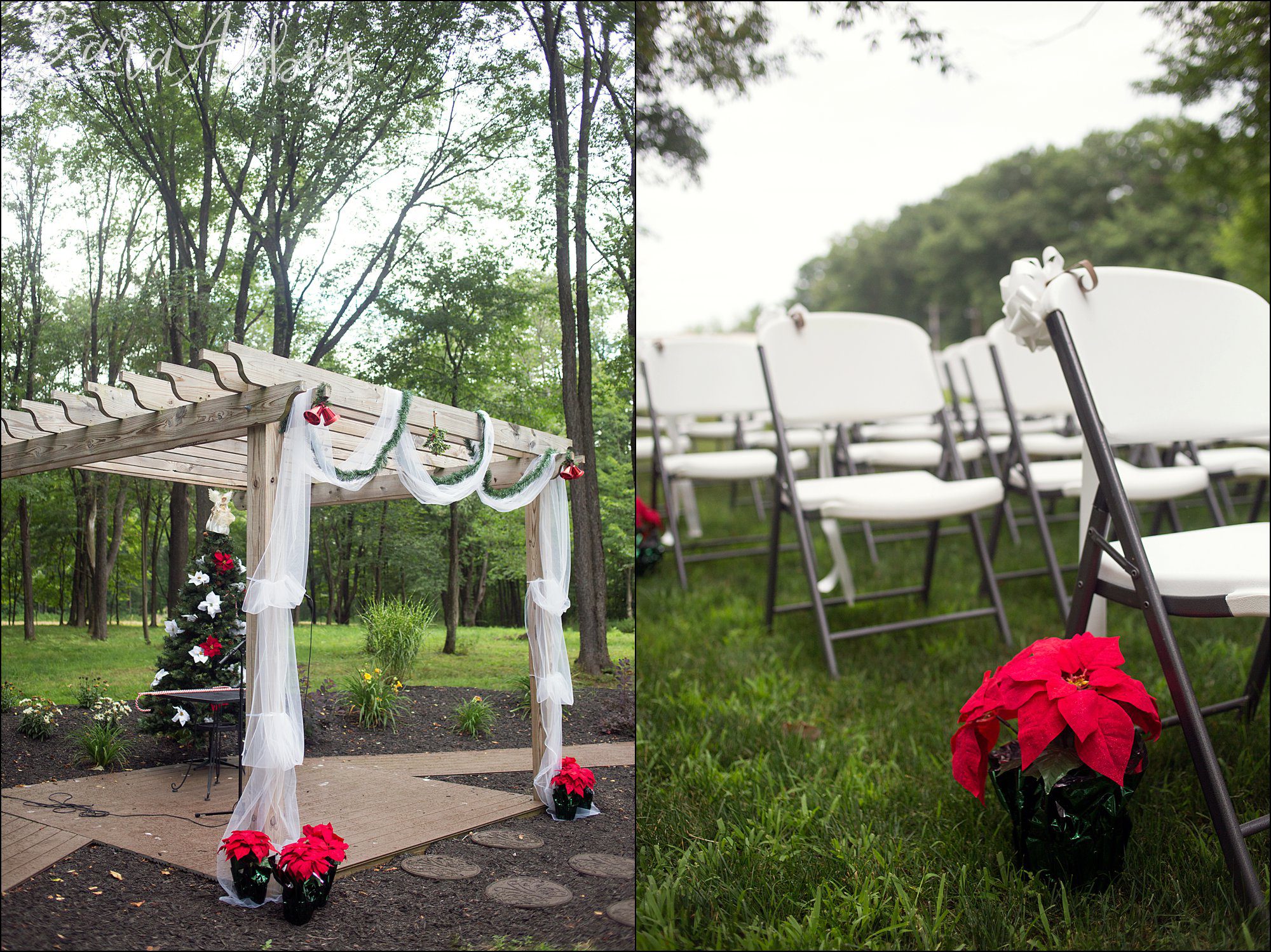 Christmas in July Wedding Themed Ceremony at Chautauqua Inn in Mayville, NY