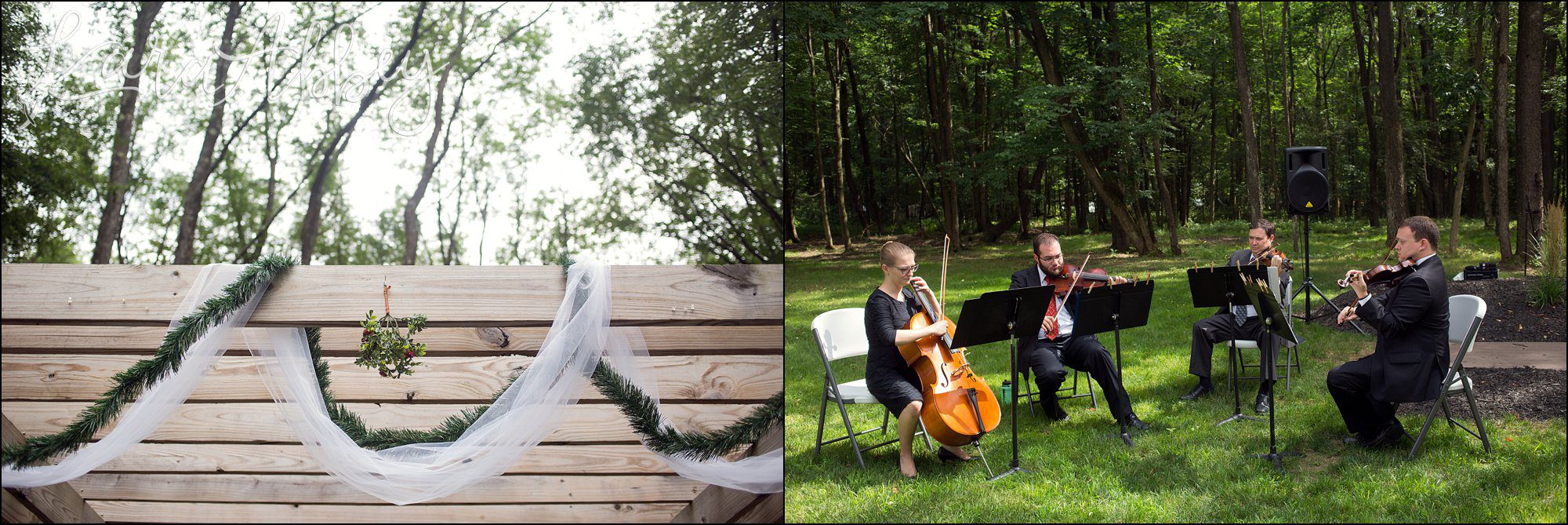 Mistletoe - Christmas in July Wedding Themed Ceremony at Chautauqua Inn in Mayville, NY