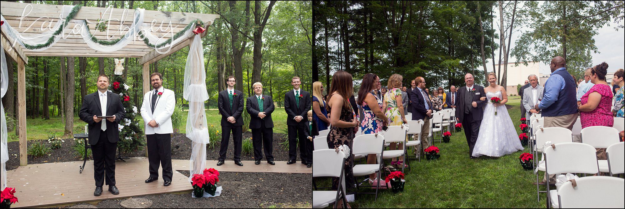 Christmas in July Wedding Themed Ceremony at Chautauqua Inn in Mayville, NY