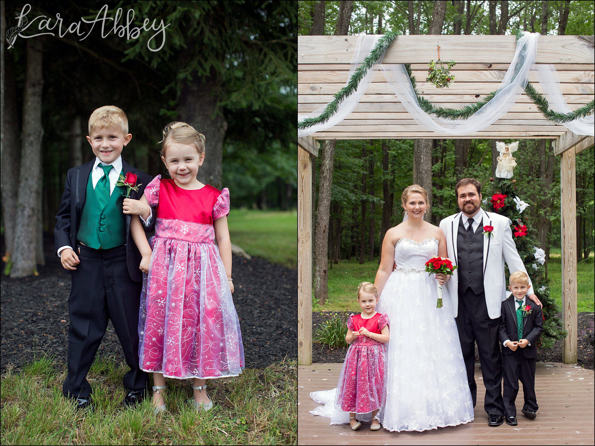 Christmas in July Wedding Themed Ceremony at Chautauqua Inn in Mayville, NY